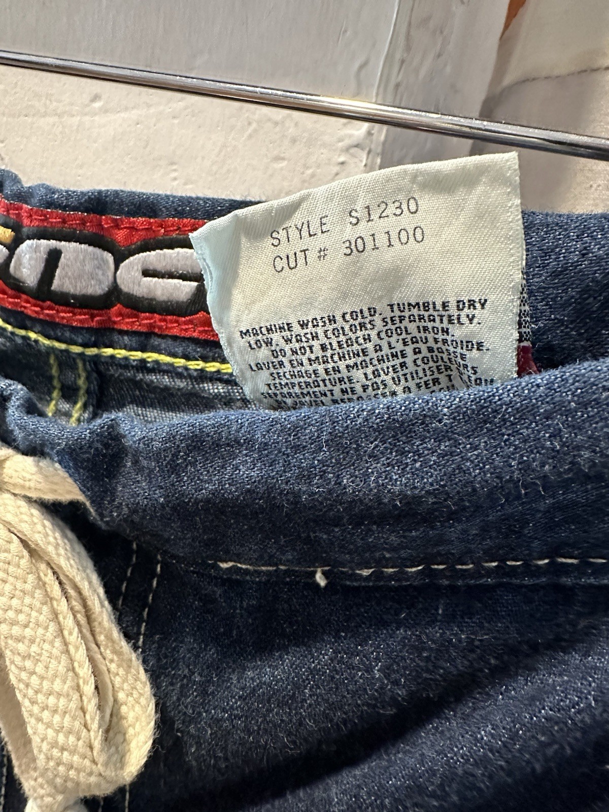 Vintage 90s JNCO girlie stuff Jean Shorts Cut Offs Perimeter Blue Denim