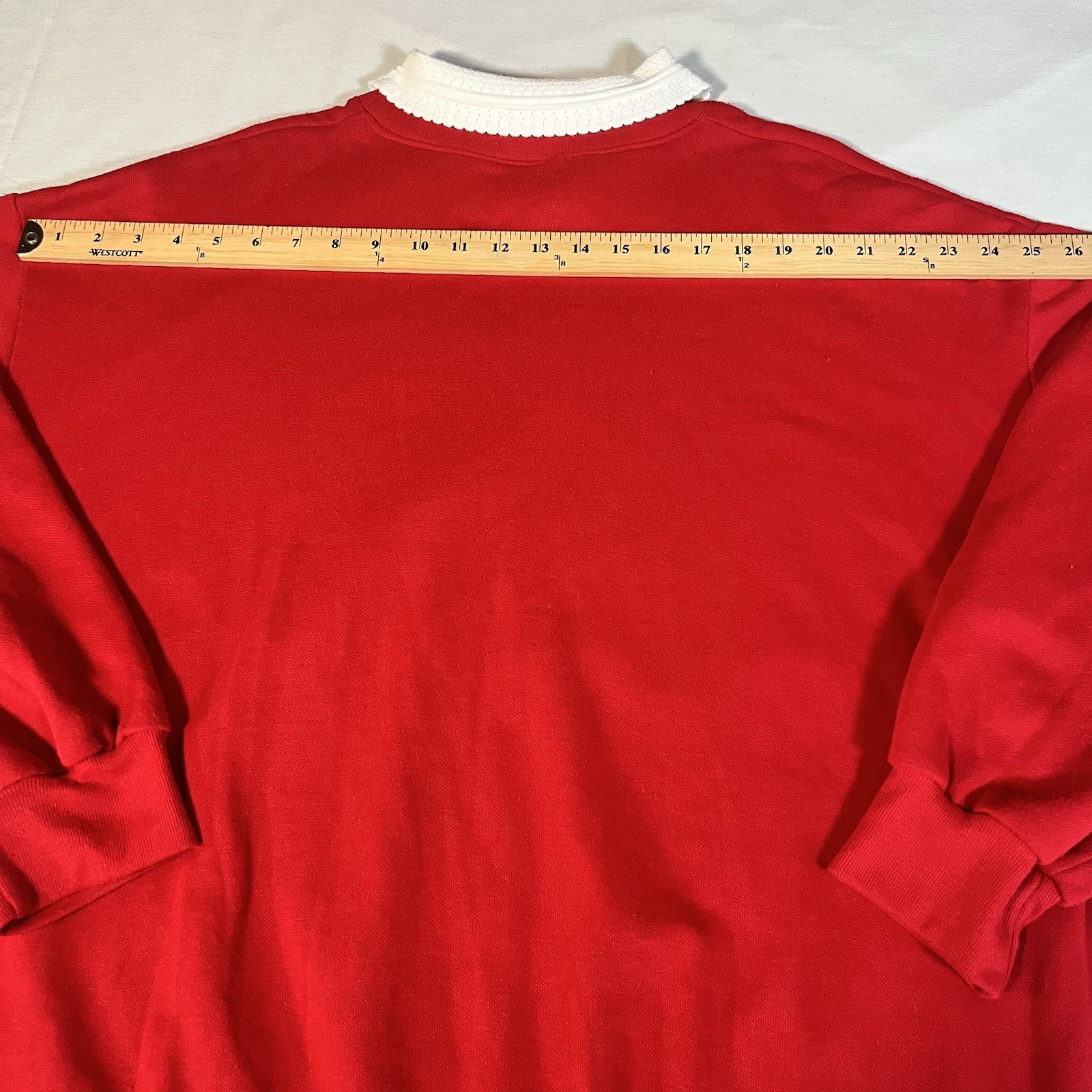 Vintage 90s Nutcracker Bear Christmas Sweatshirt Puff Paint Plus 2X USA Grandma