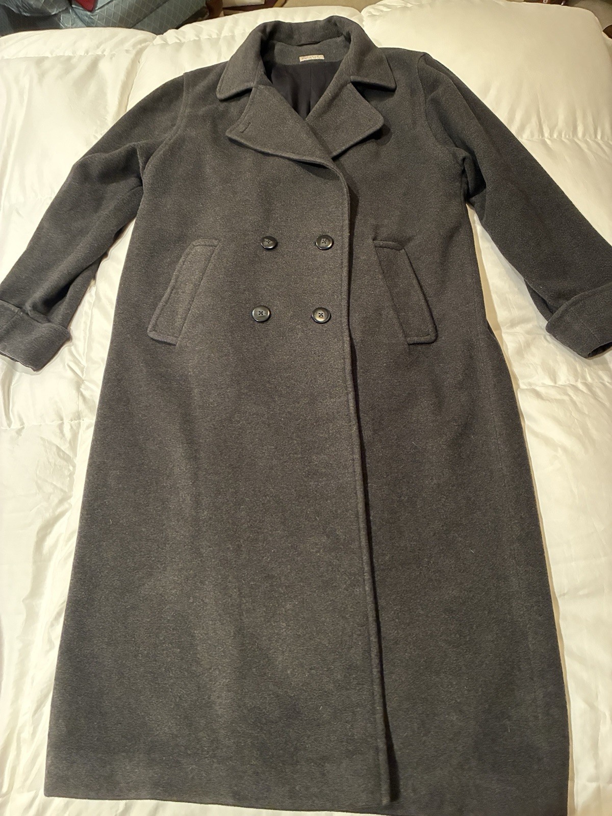 Vintage Grey Paxton Hall Wool Cashmere Blend Coat Size XL