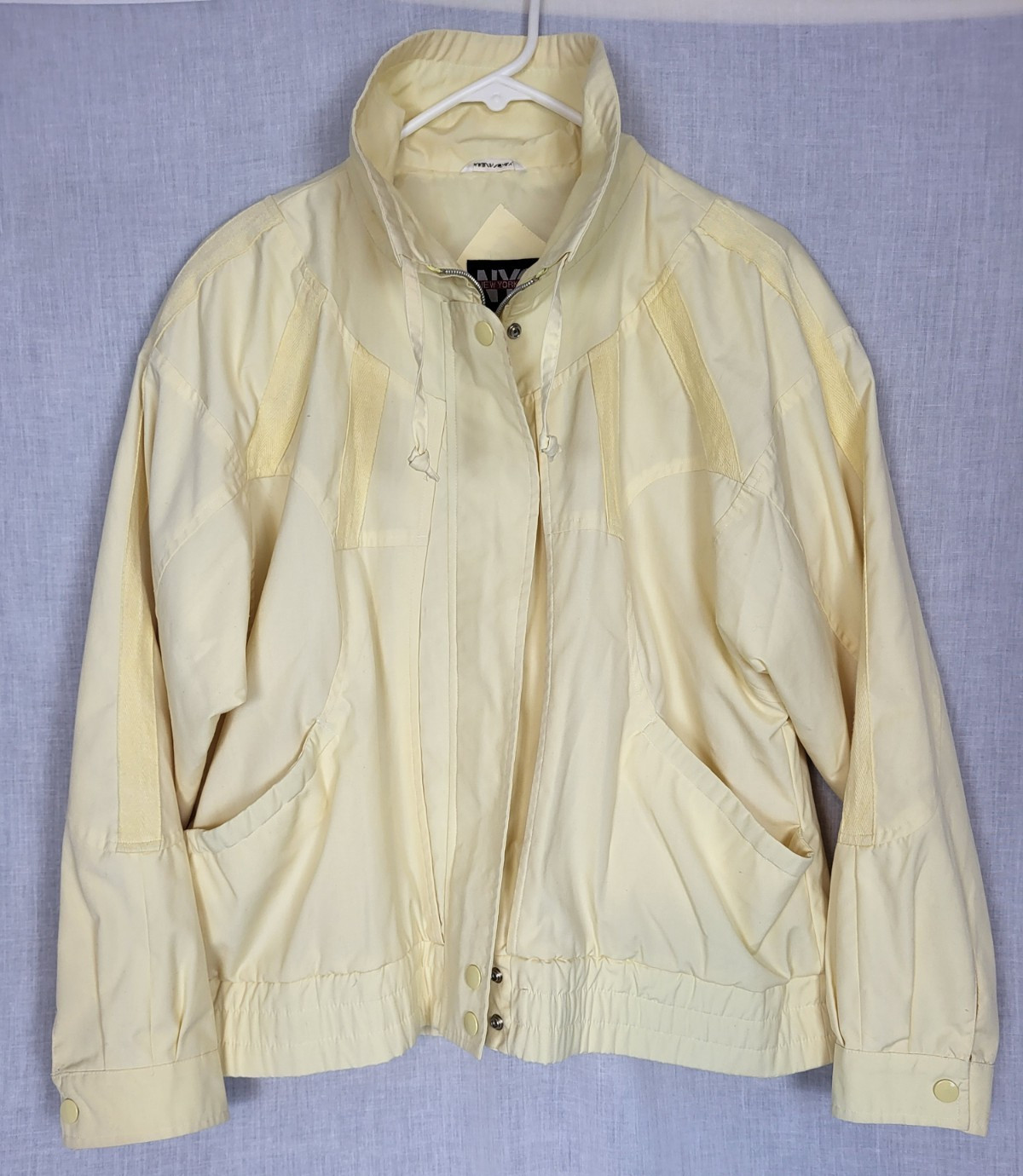 80&rsquo;s New York Girl Yellow Jacket Lightweight Women&rsquo;s Size L Retro Vintage