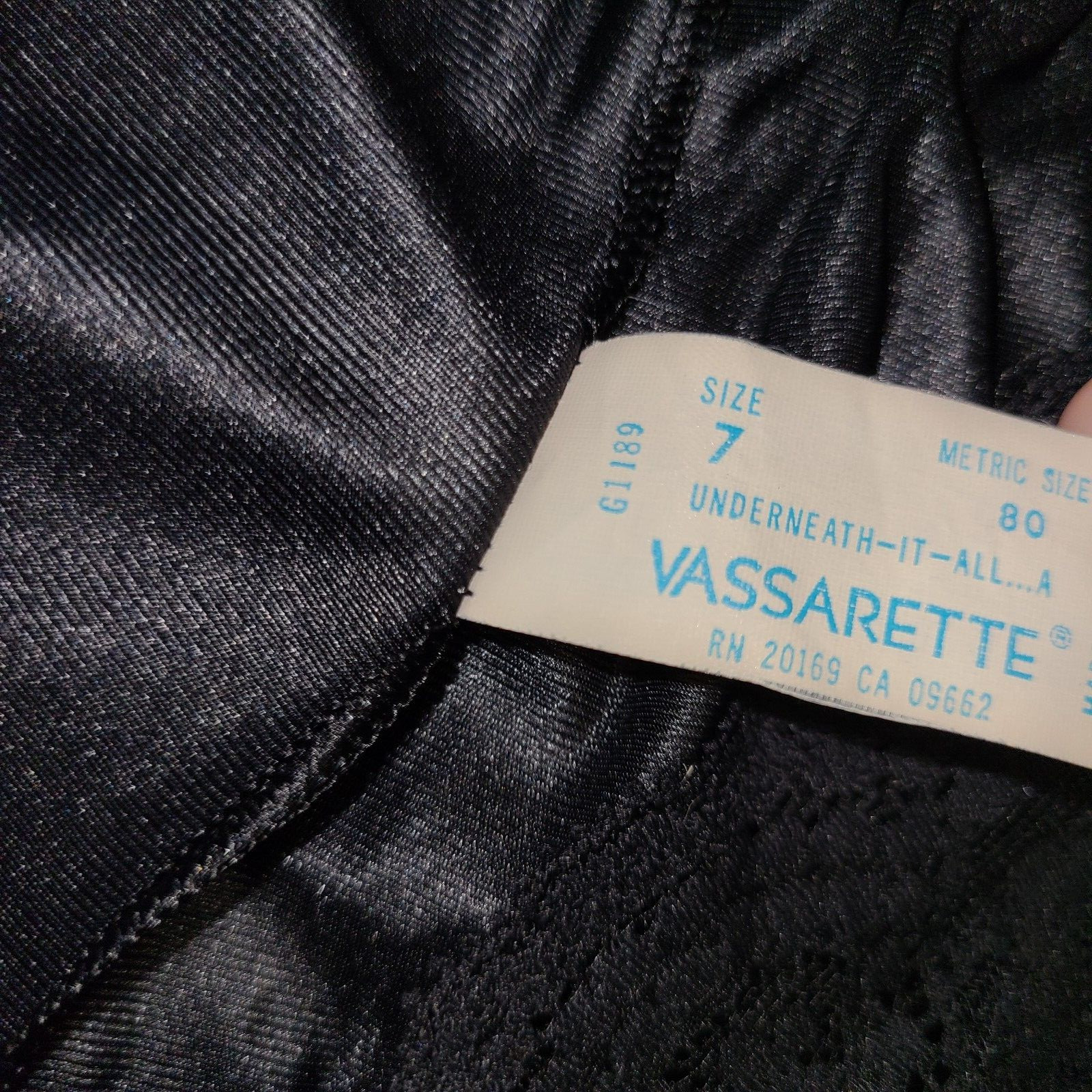 Vtg Vassarette size 7 Satin Lace Stretch Panties Lingerie High Rise