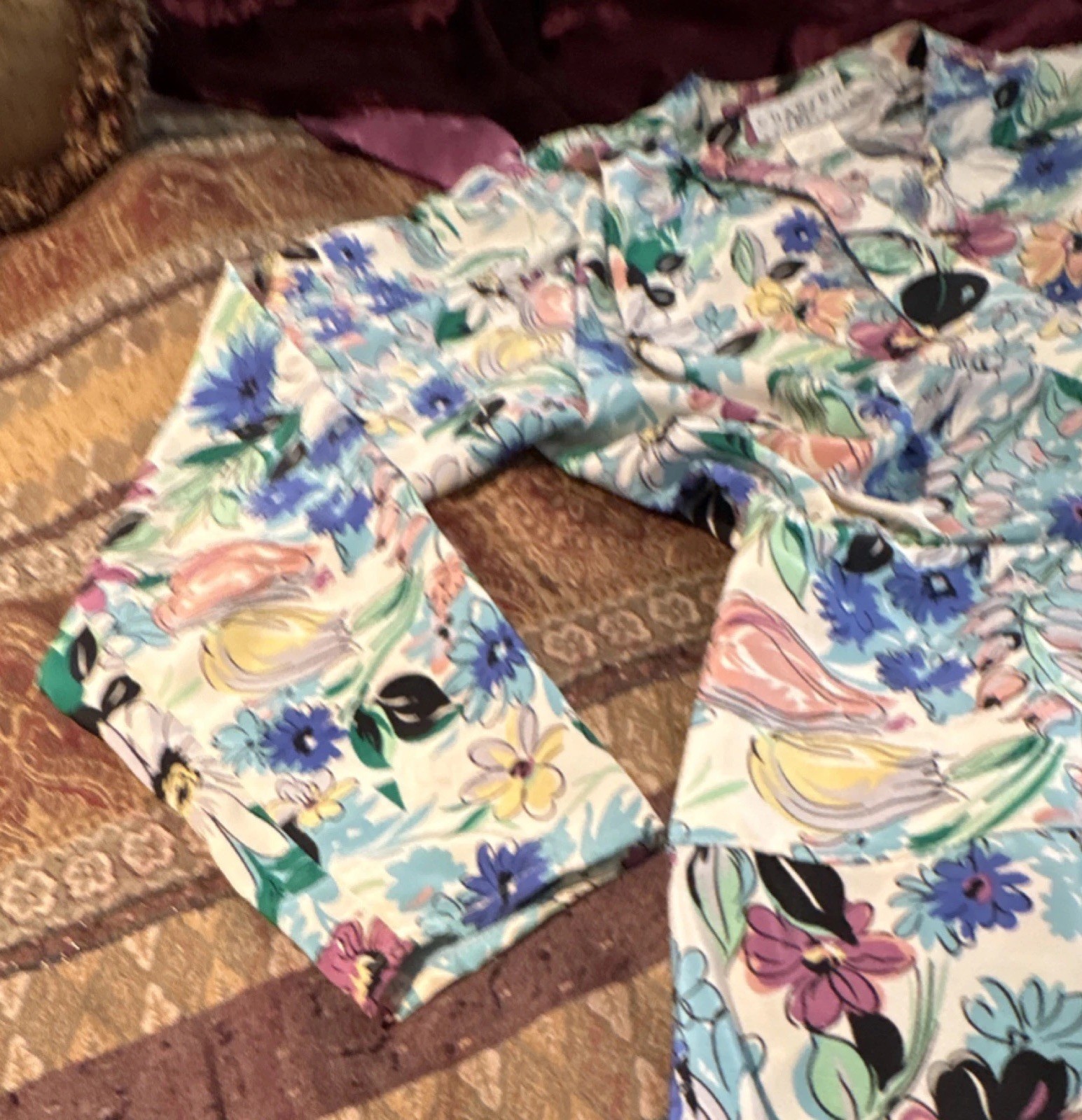 Chapter Two California Vintage Floral Dress 100% Polyester Size 10 Style 7286