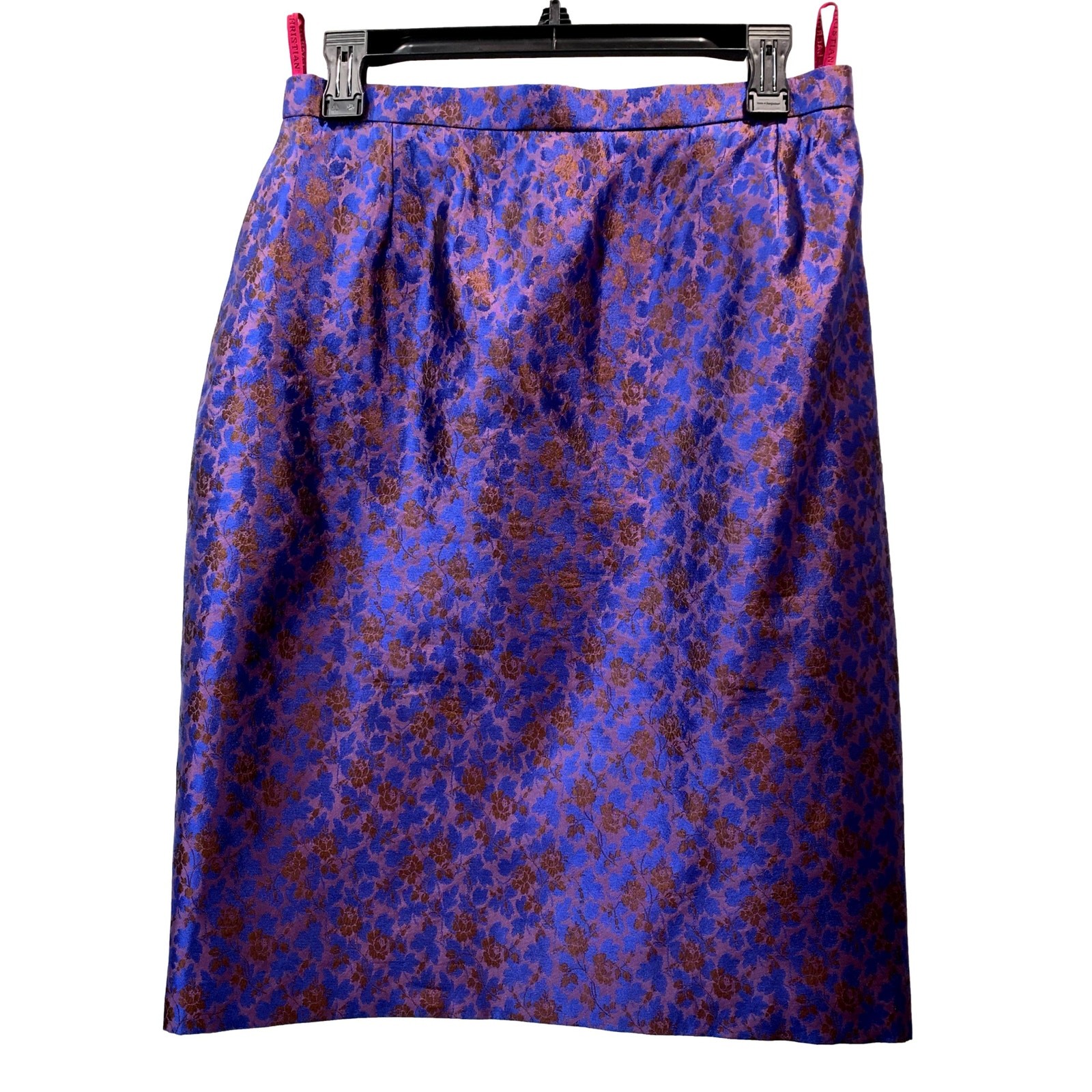 Vintage Christian Lacroix Silk Jacquard Pencil Skirt France FR 44