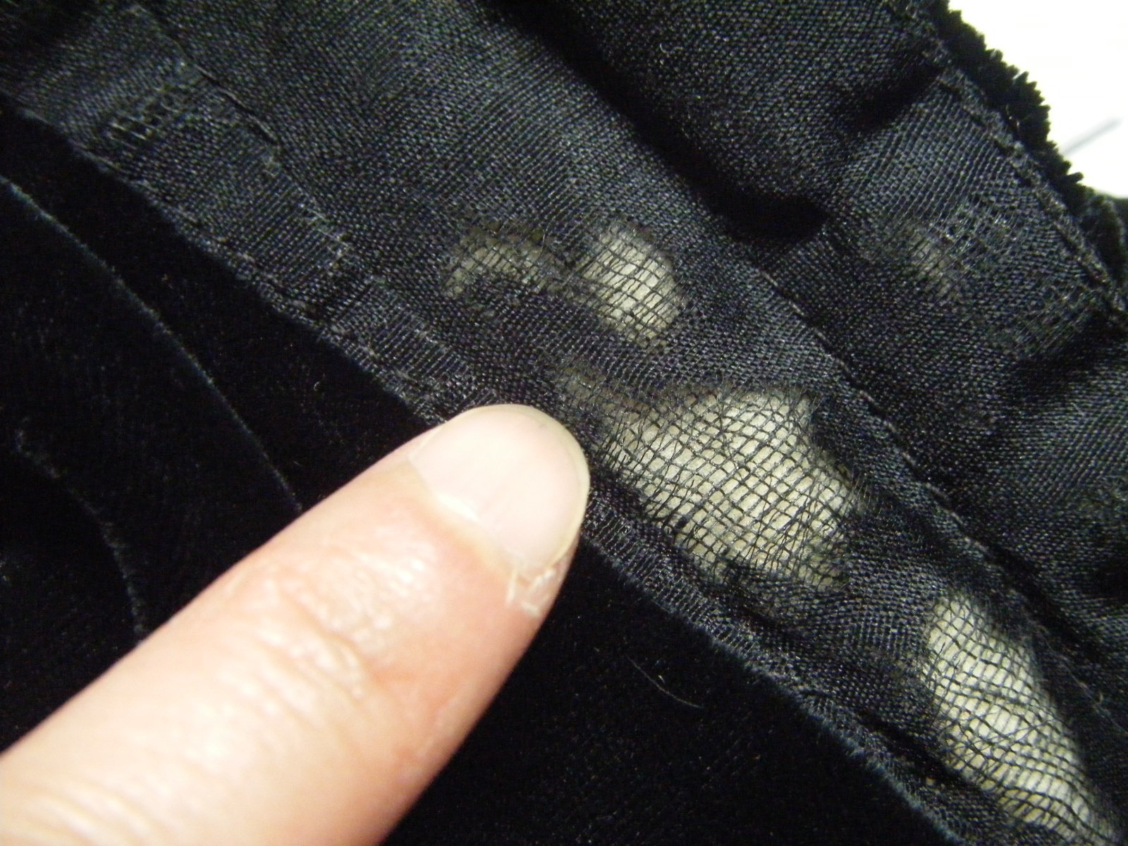 Antique 1920s Black Velvet Silk Bubble Collar Jacket- Bust 33/2XS, repaired