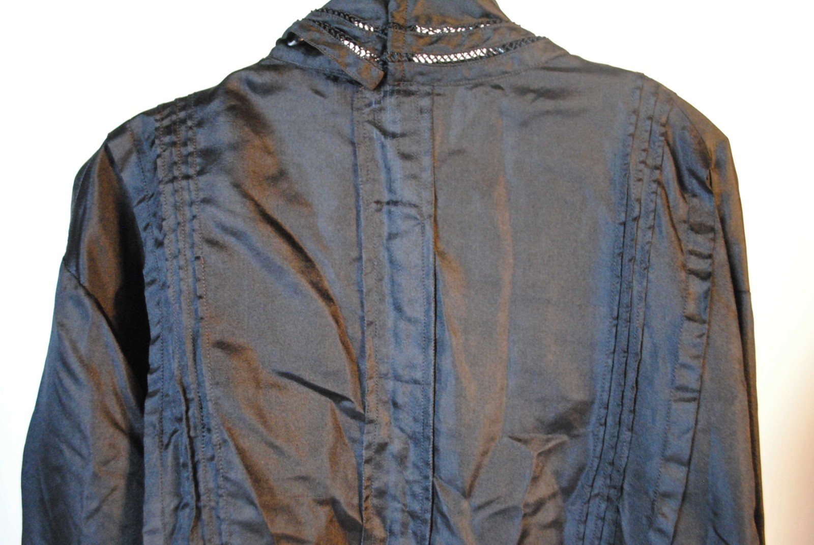 Three Black Silk Taffeta Ladies Blouses, 1890 To 1900s