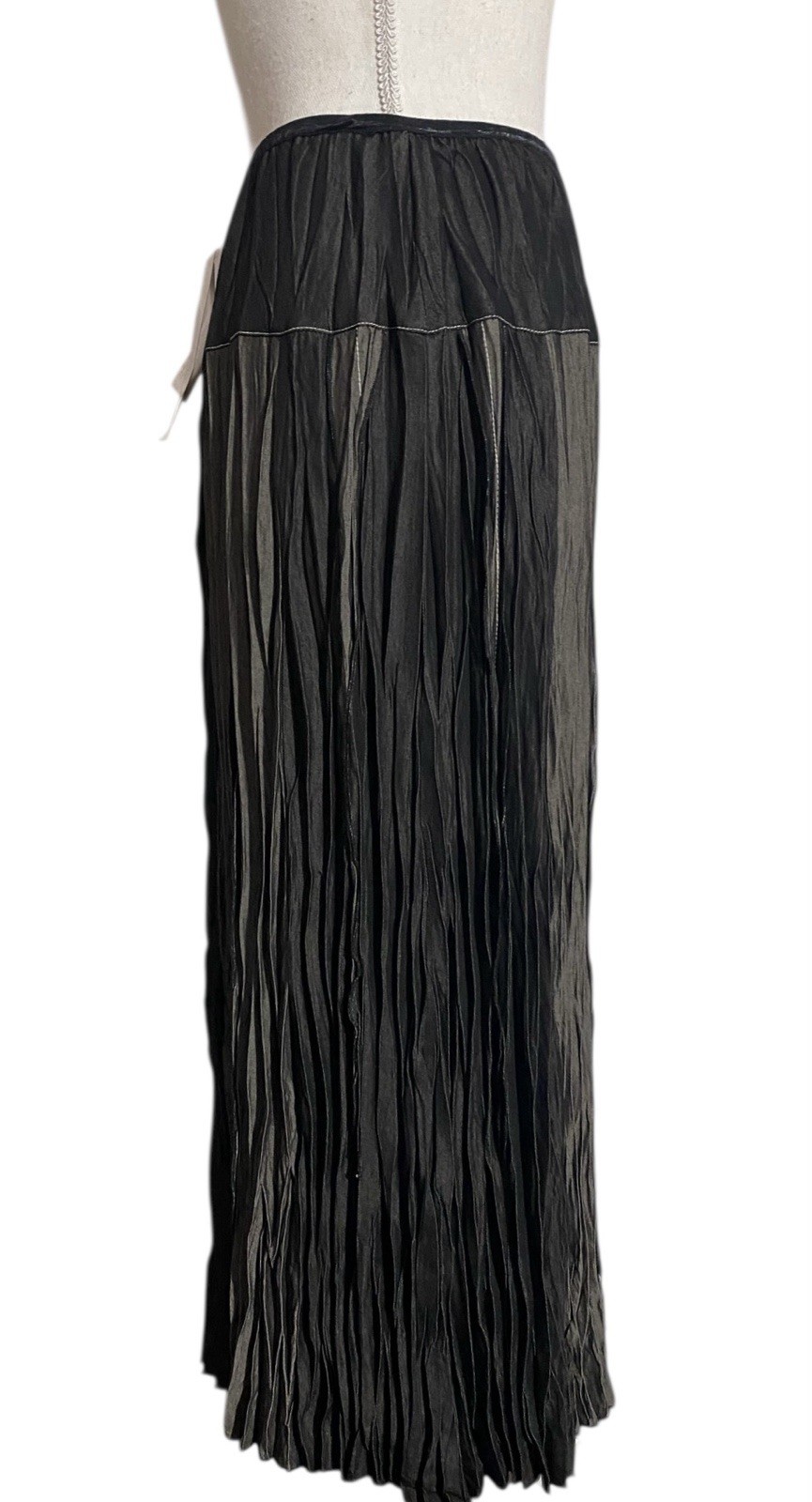 Vtg NWT Great Cavalier St Paul L Maxi Skirt Pleated Dark Romantic Ren Faire 23&Prime;