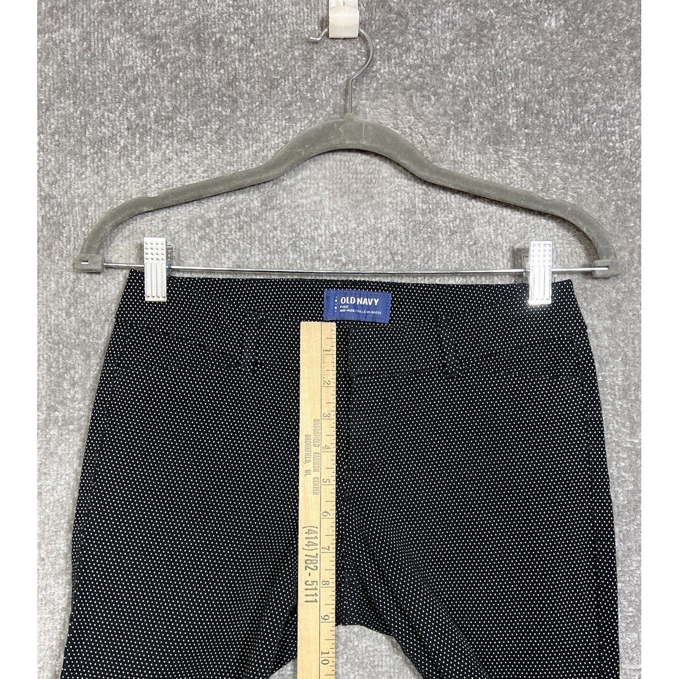 Old Navy Pixie Ankle Pants Womens Size 2 Black Polka Dot Stretch Pockets