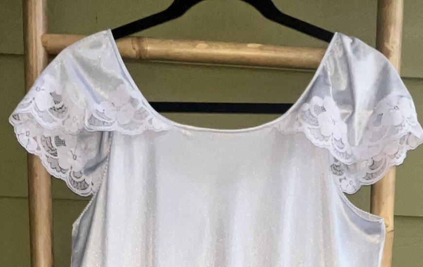 Vintage Gossard Artemis Lavender Nylon Nightgown Lace Trim M ILGWU USA 60-70’s