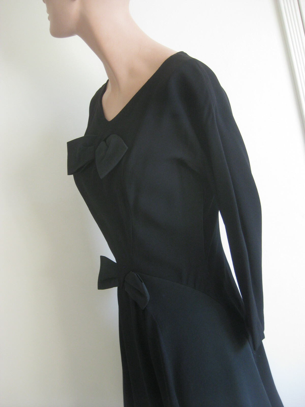 1950s 60s vintage BLACK Cocktail Party Dress