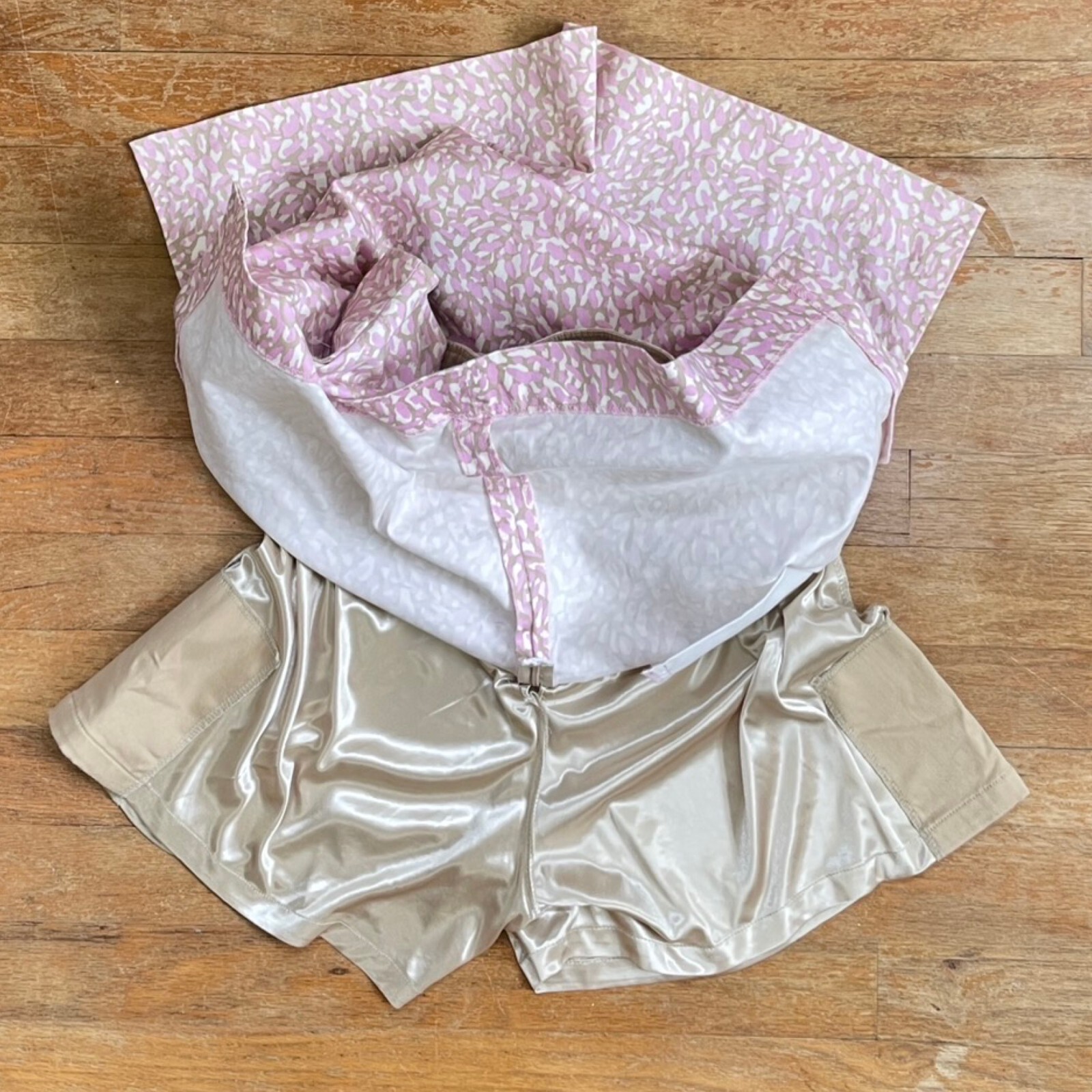 Vintage Abstract Print Skort Size Medium 31&Prime; Waist 1990s Cotton Shorts/Skirt