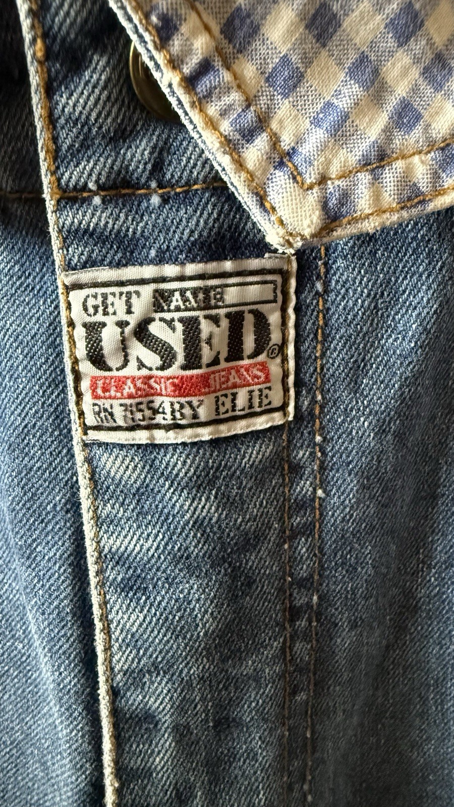 VINTAGE RARE Get Used Women’s Patchwork Barrel Jeans Modern sz 28 (vnt sz 32)