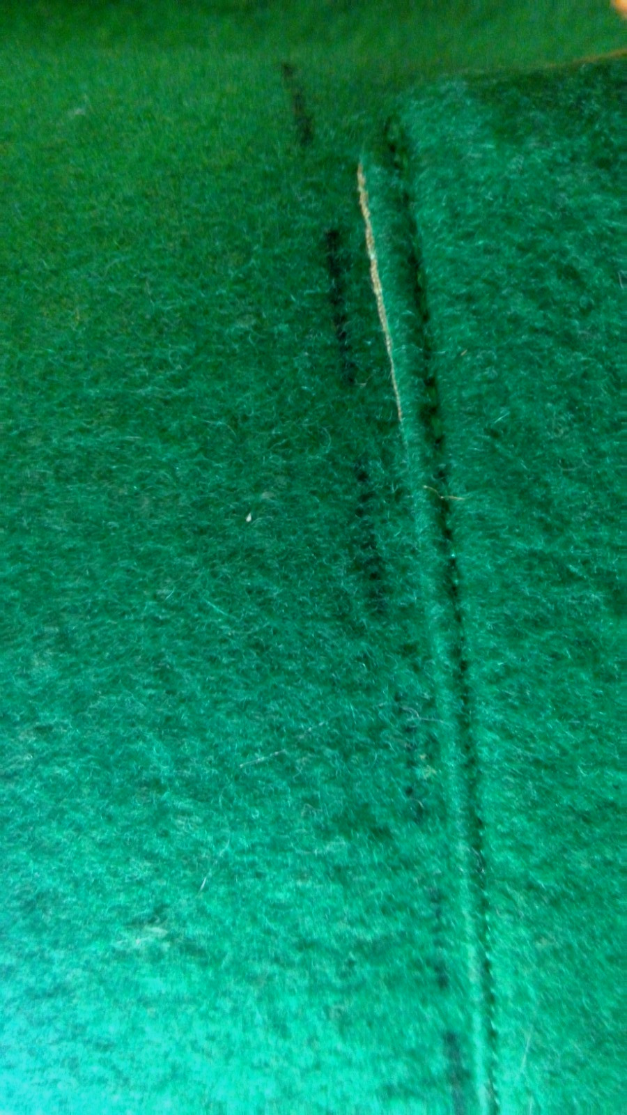 Vintage homemade fully lined green felt jacket embellished w/embroidery size 12p