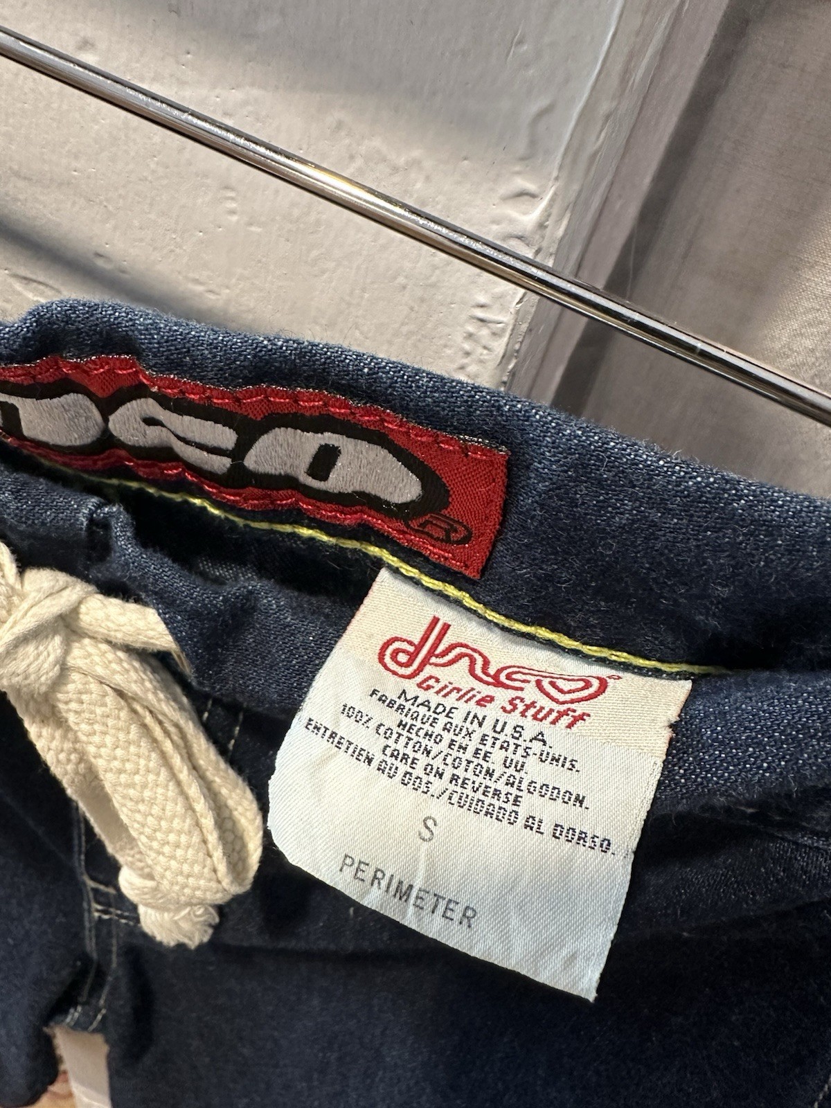 Vintage 90s JNCO girlie stuff Jean Shorts Cut Offs Perimeter Blue Denim