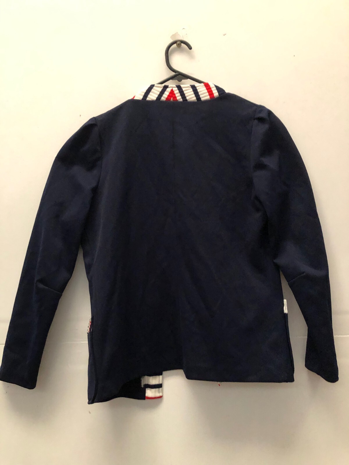 Vintage 1970s Blue with Trim Bindi Synthetic Crimp Cardigan Top Sz M 12