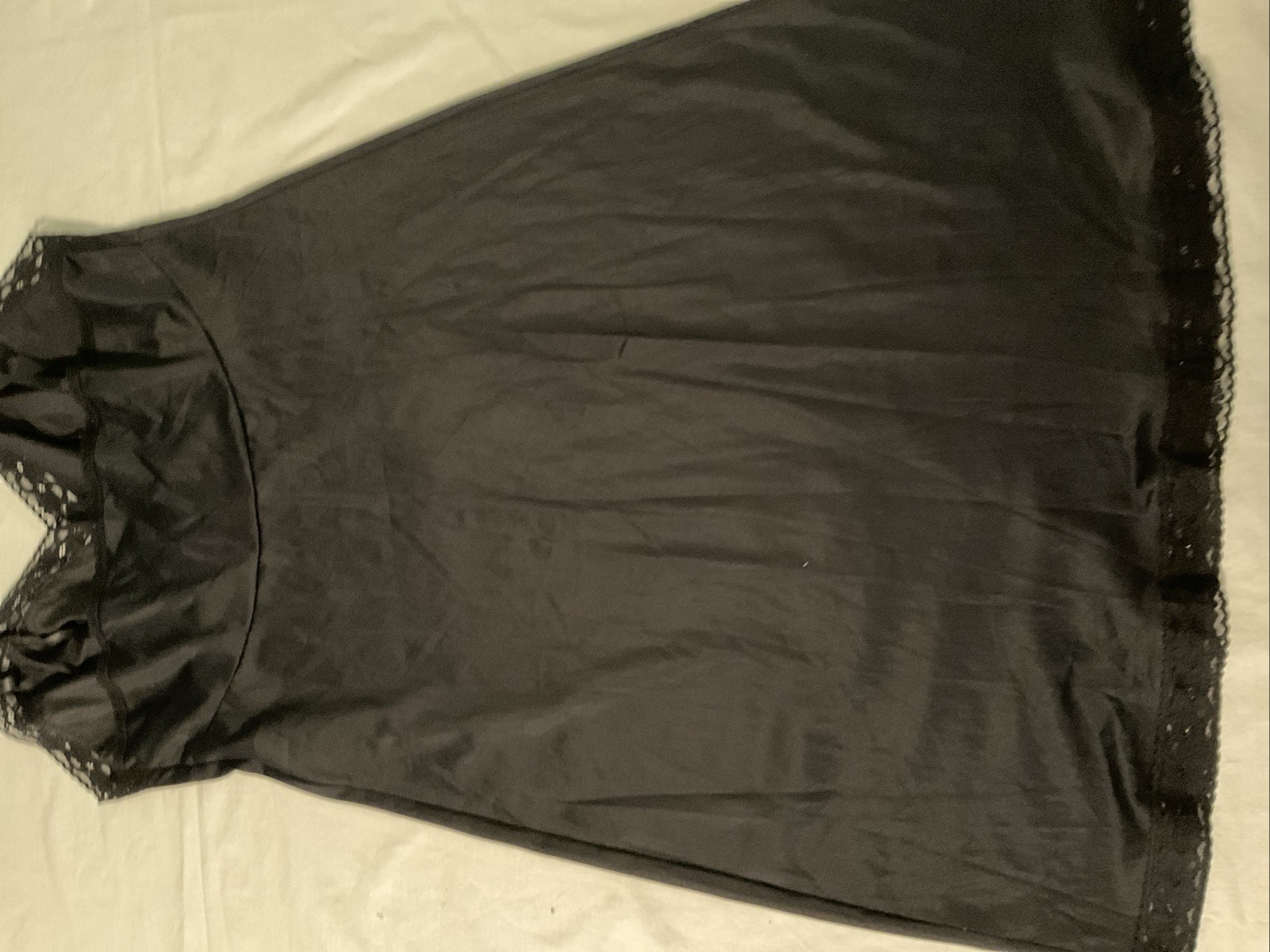 Vintage Vanity Fair Black Nylon Full Slip Size 38 10-103