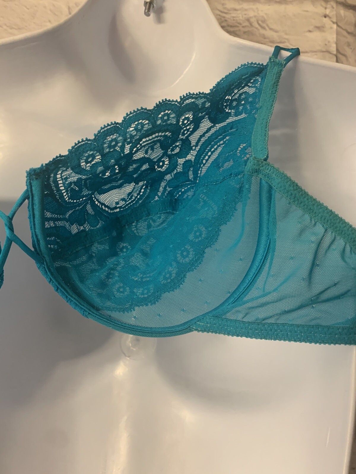 Vintage Victoria&rsquo;s Secret Gold Label CROWN Bra 36D Made in USA BLUE 70817 #B1540