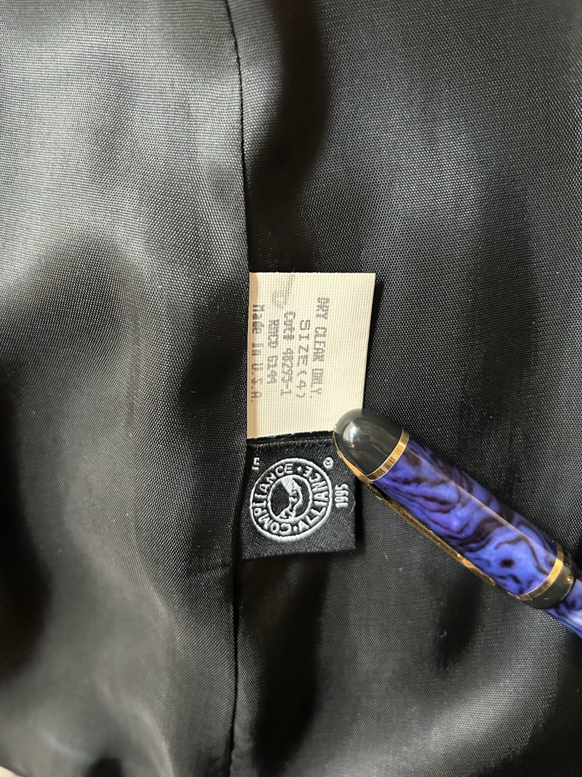 90’s Vintage Blazer Laundry By Shelli Segal Black Jacket sz 4 Made In USA 1995
