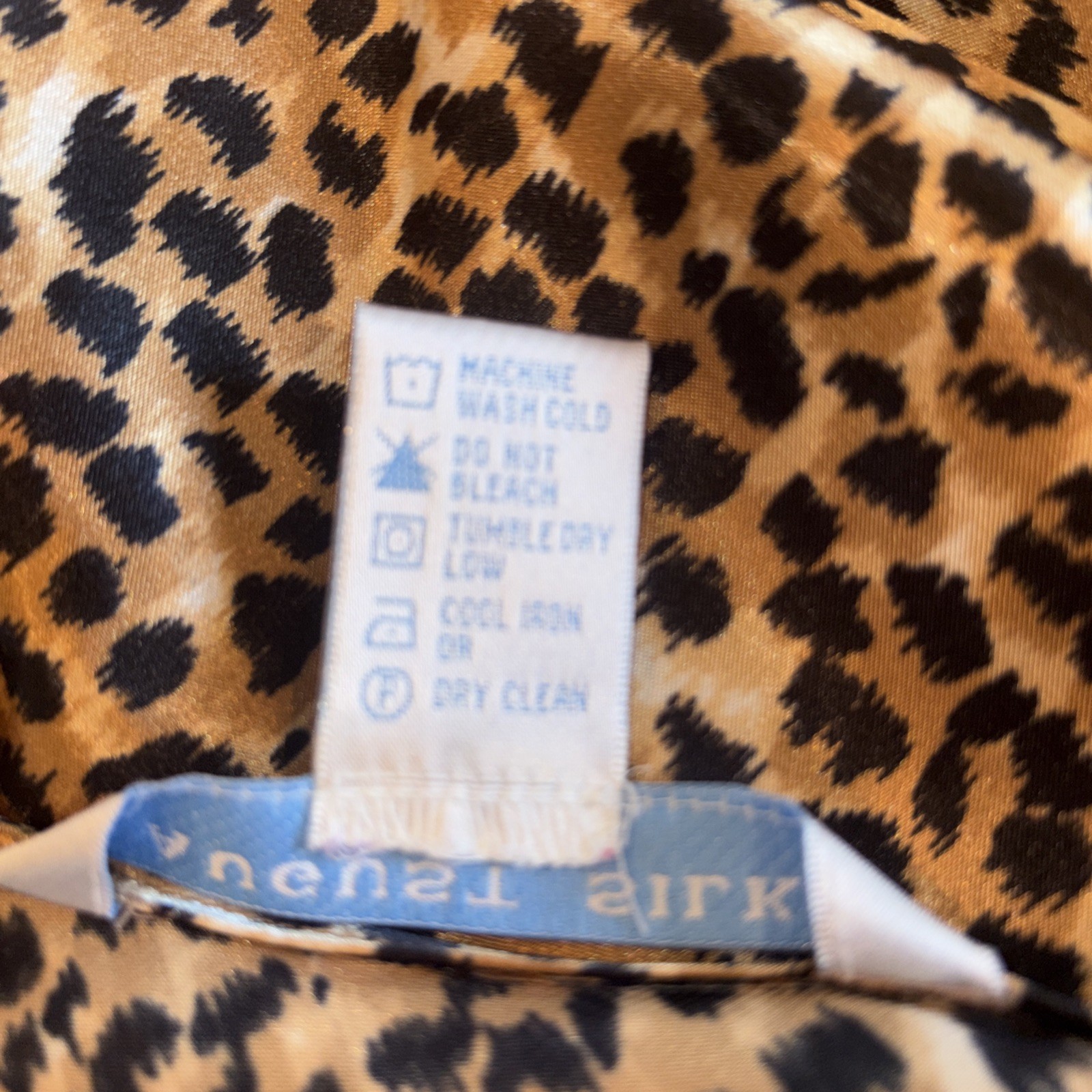 Vintage August Silk Intimates Cheetah Leopard Large Polyester Nightgown lingerie
