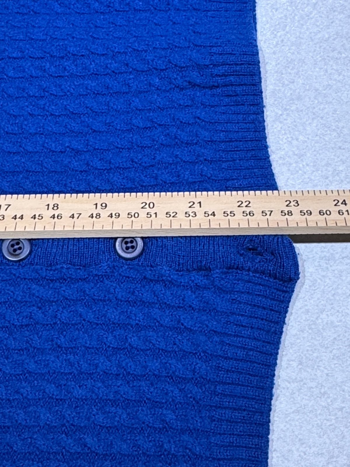 VTG Pendleton 1980 Petite Cobalt Blue Wool Cable-knit Cardigan Sweater USA M