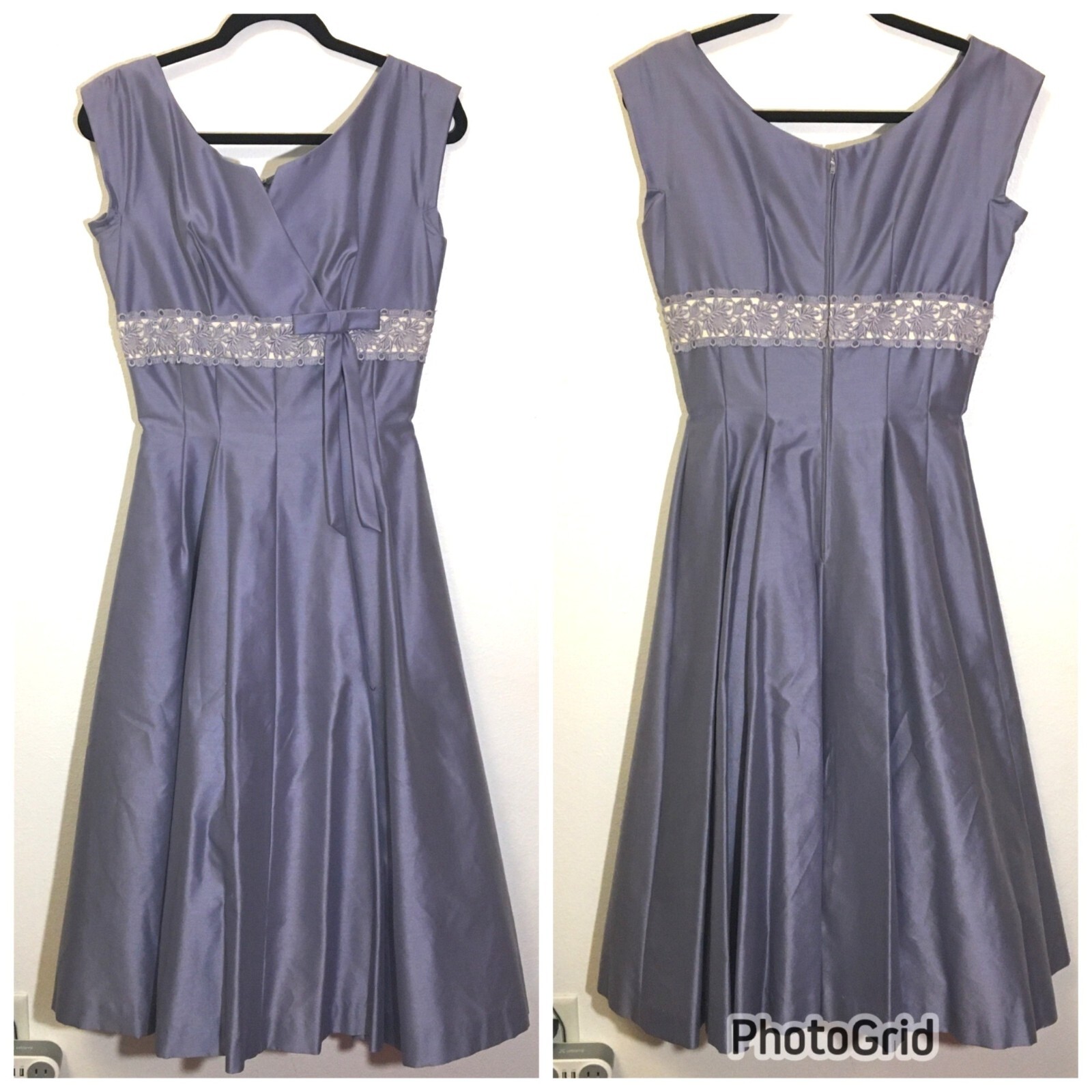 Vintage 50s Periwinkle Blue Party Midi Dress Tulle Wedding Special Occasion – HU