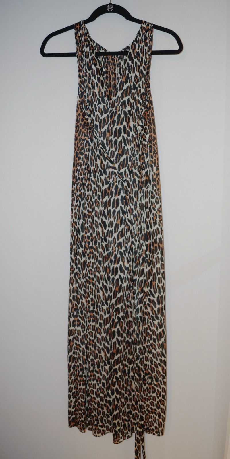 Vintage 70s Leopard Print Nylon Slip Dress 1970s Vanity Fair Lingerie Gown Large