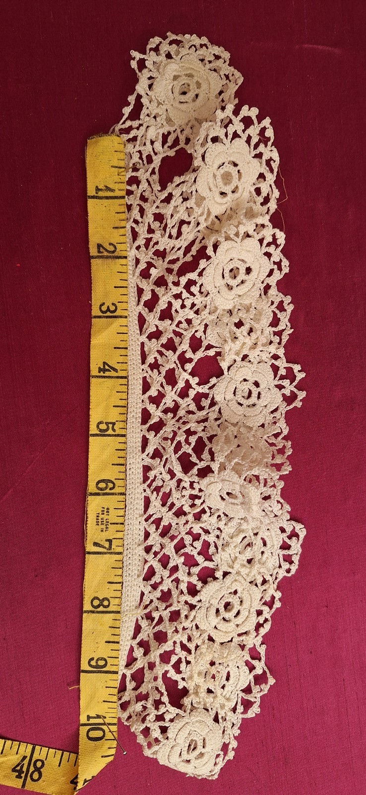 Antique Edwardian Victorian 4 White Cotton Handmade Collars Beautiful
