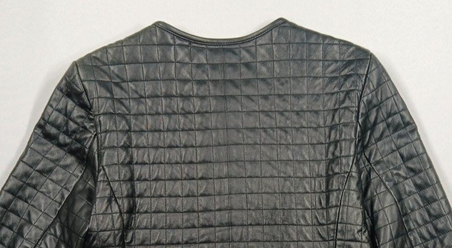 Petite Sophisticate Vintage Leather Jacket Ladies Size Large Black