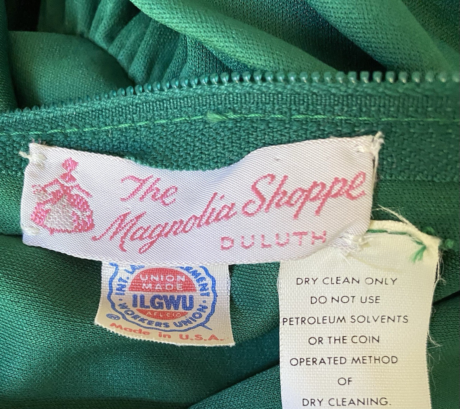 Vintage 70s GREEN Grecian Goddess Dress Maxi Roman Shawl Disco Gown 1970s
