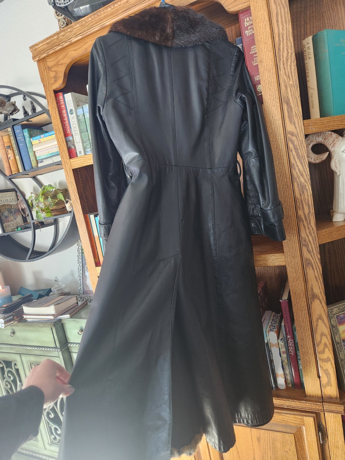 Saks Fifth Avenue Revillon Boutique Paris Trench Mink Hamster Leather Fur Coat