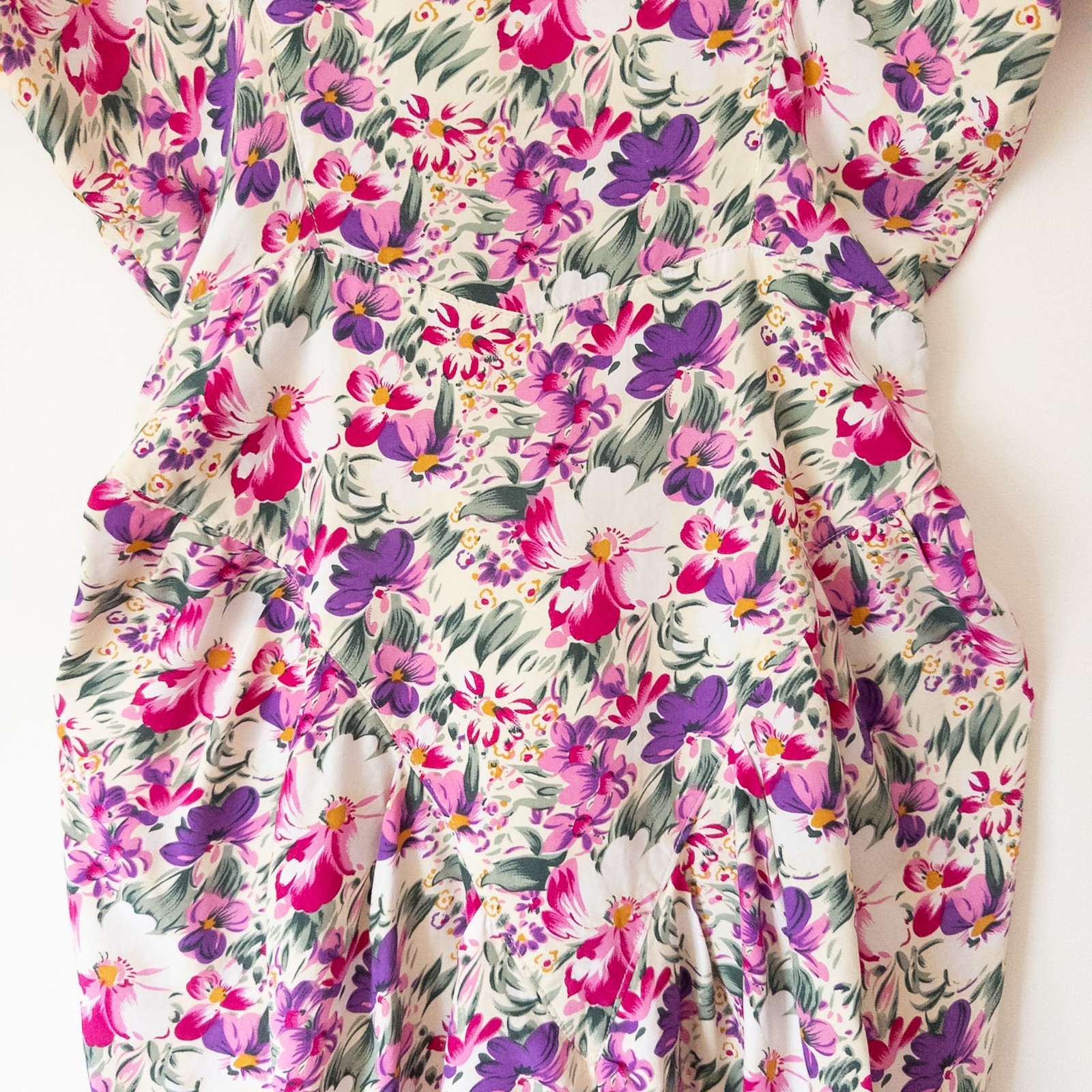 VTG 80&rsquo;s David Benjamin Cottagecore Feminine Romantic Floral Midi Dress Size S
