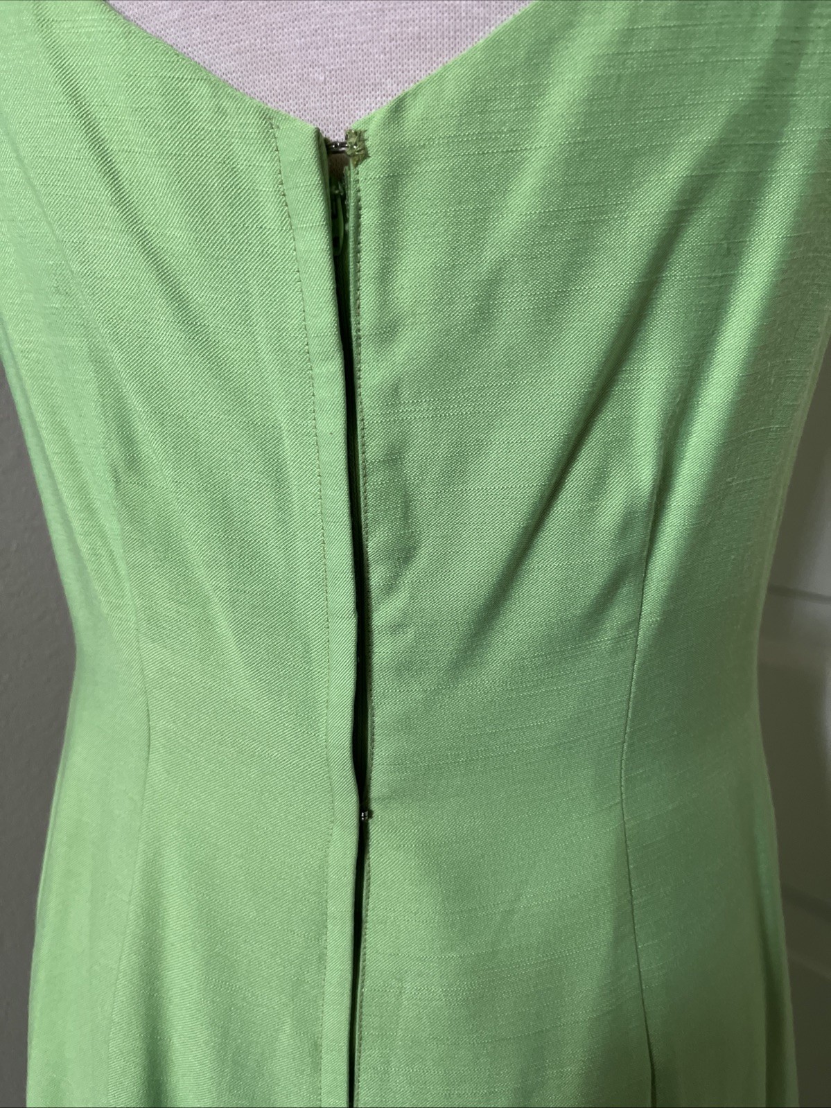 Emma Domb Vintage Sheath Dress Lime Green Custom Made 38-30-42