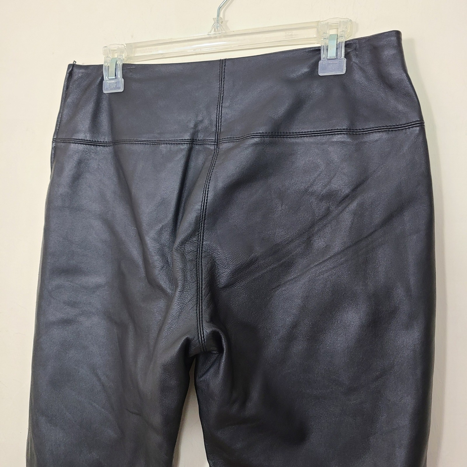 EXPRESS Black Leather Womens 9/10 Pants Biker Moto Rockstar Gf 90s Edgy Grunge