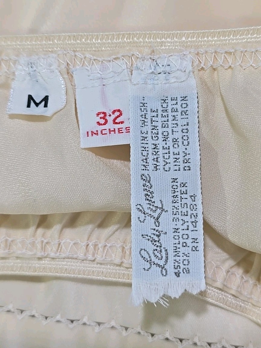 Slippery Smooth Vintage Half Slip Lady Lynne Waist 26&Prime;-32&Prime; Length 34&Prime; Ivory