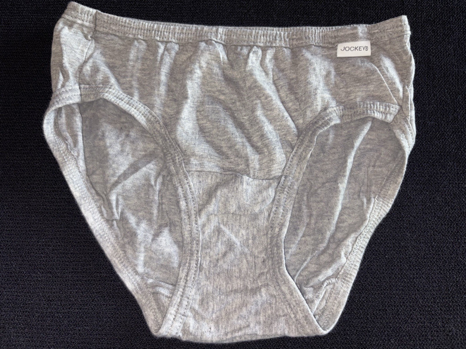 Jockey Gray Cotton Y2K Panty Underwear 4 XS Brief Underwear Early 2000’s