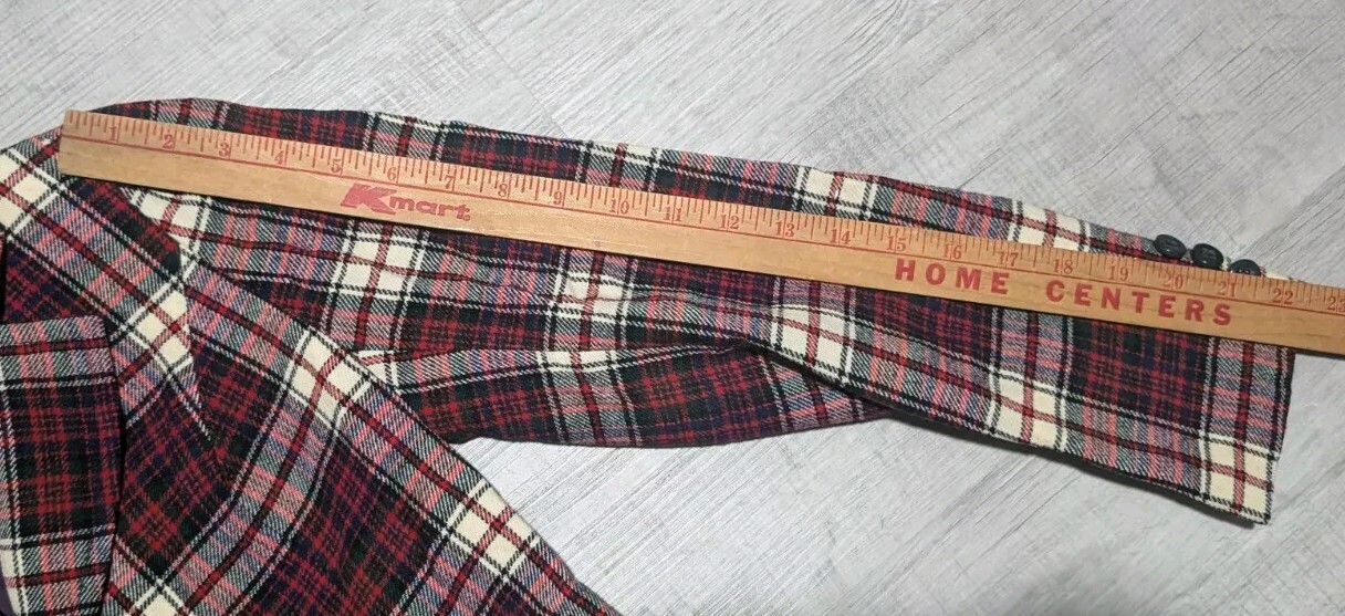 Vintage Pendleton Blazer Suit Jacket Plaid Virgin Wool Women&rsquo;s Sz 12