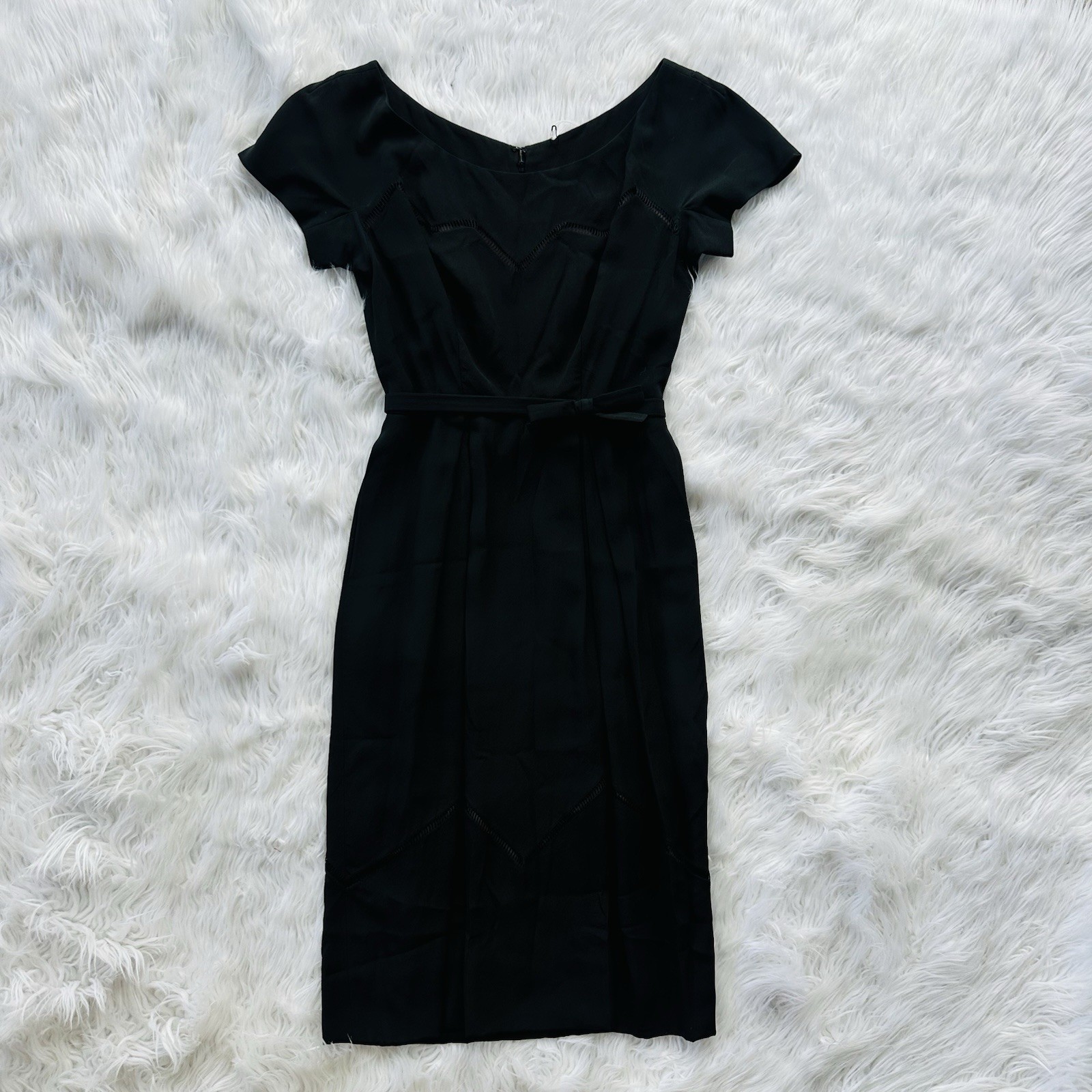 Solid Black Shift Dress Harold&rsquo;s Made In USA Vintage Small Wedding Holiday Party