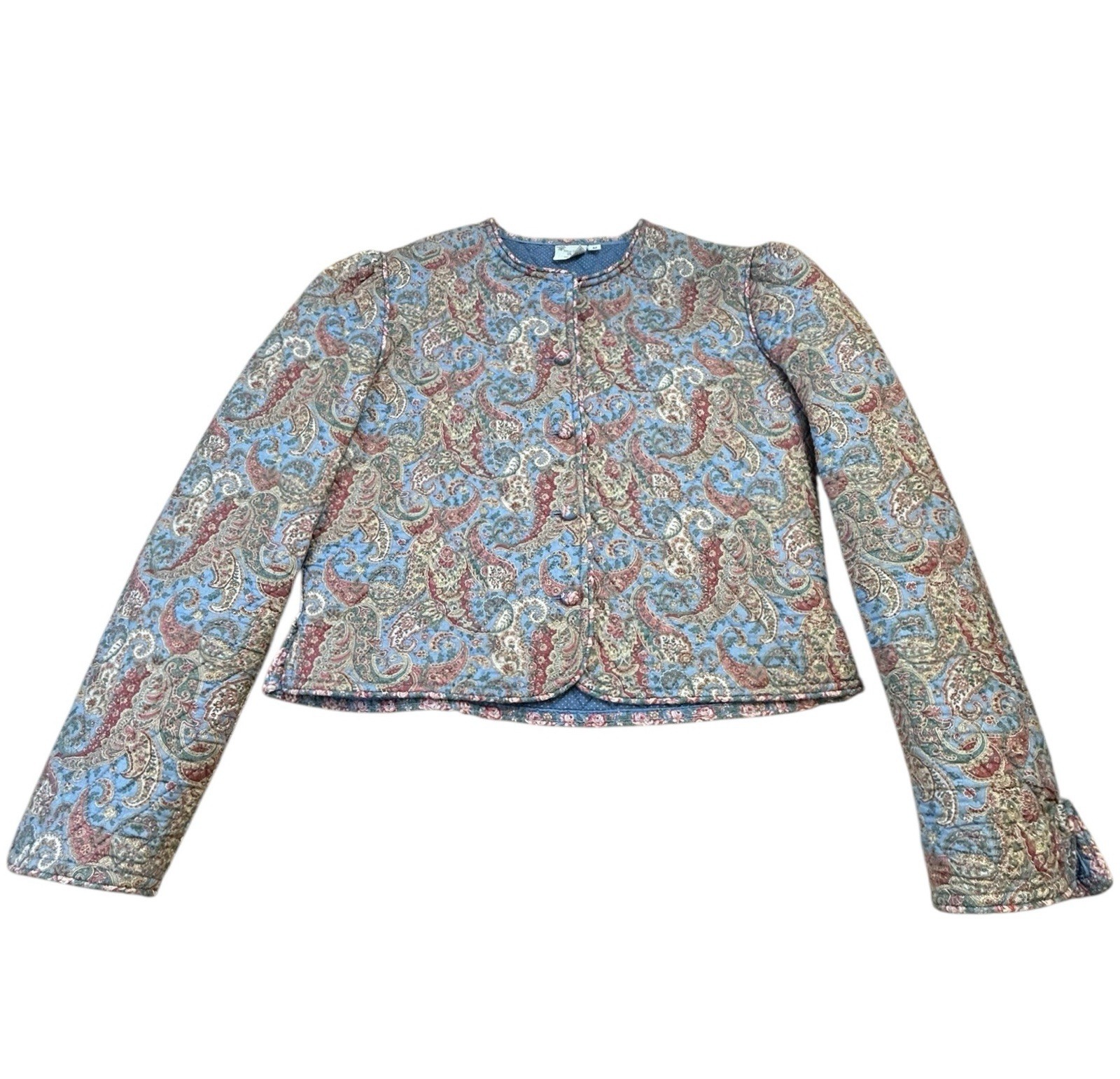 Vintage Vera Bradley Quilted Jacket Cottagecore Soft Girl Preppy 37 Inch Bust