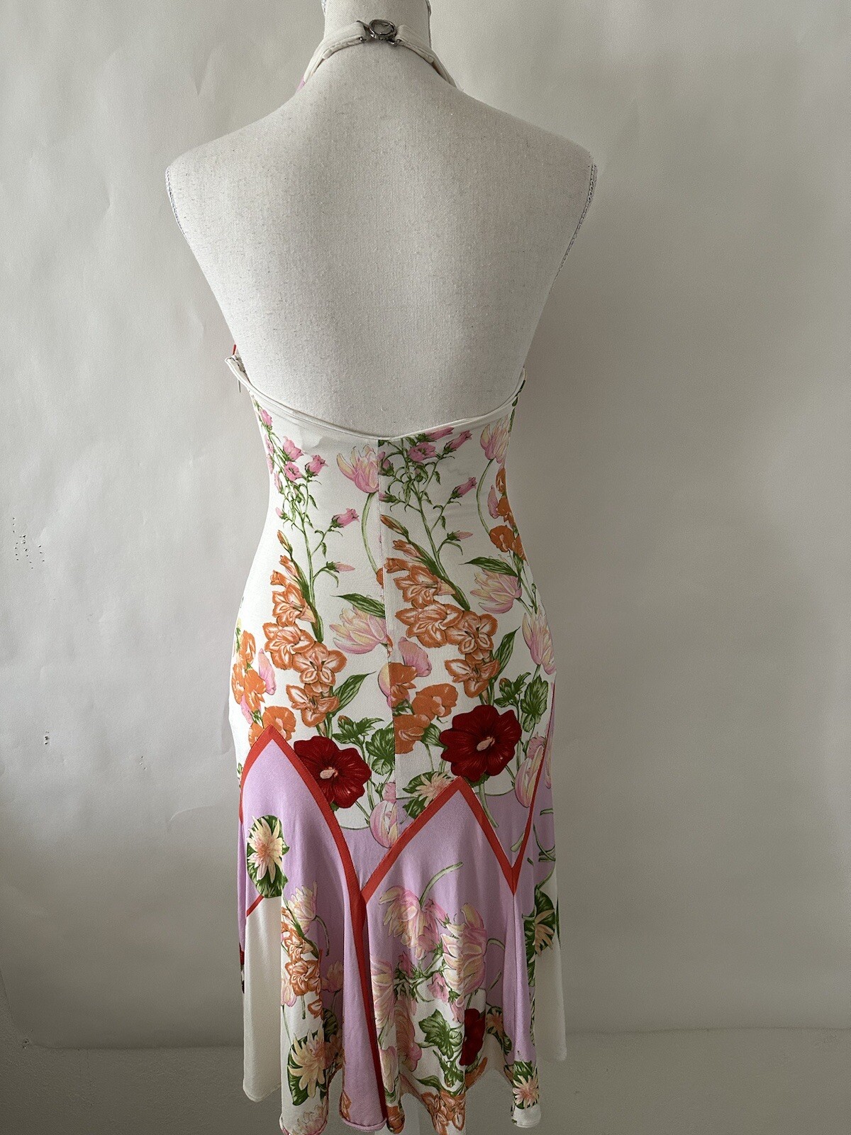 Vintage Versace Early 2000’s Halter Dress Floral New York Fashion Bratz Fairy 38