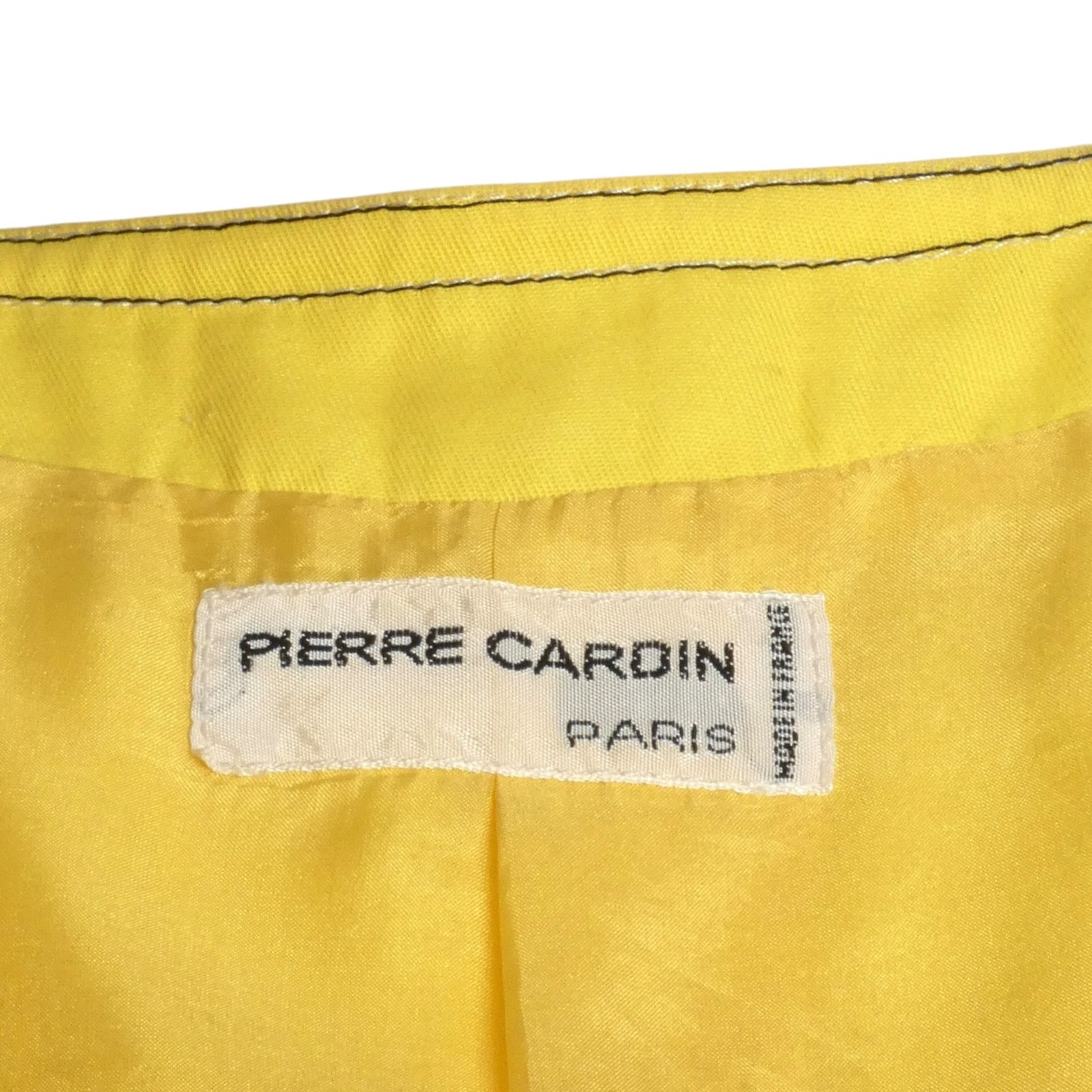 PIERRE CARDIN- 1980s Yellow Cotton Twill Jacket, Size 6