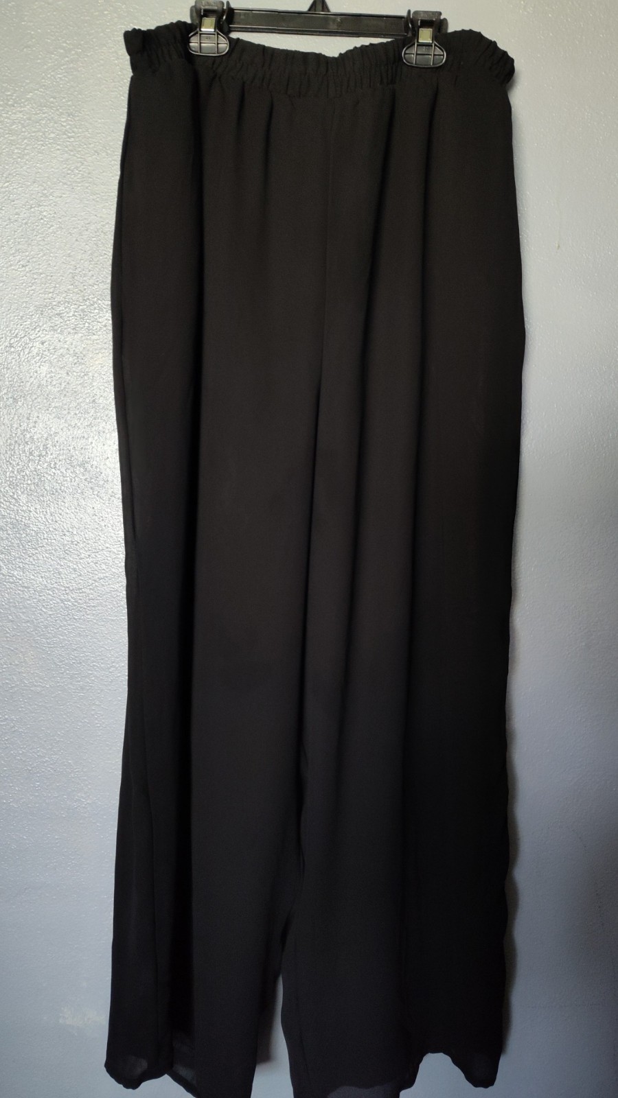Women&rsquo;s Vintage Size XL Black Lacy Afternoon Dress Pants Elastic Waist