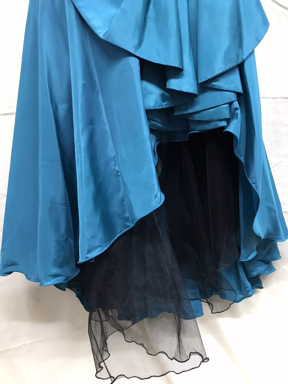 Vintage Nadine Teal Sequins One Shoulder Prom Party Formal Dress Gown Sz 11 USA