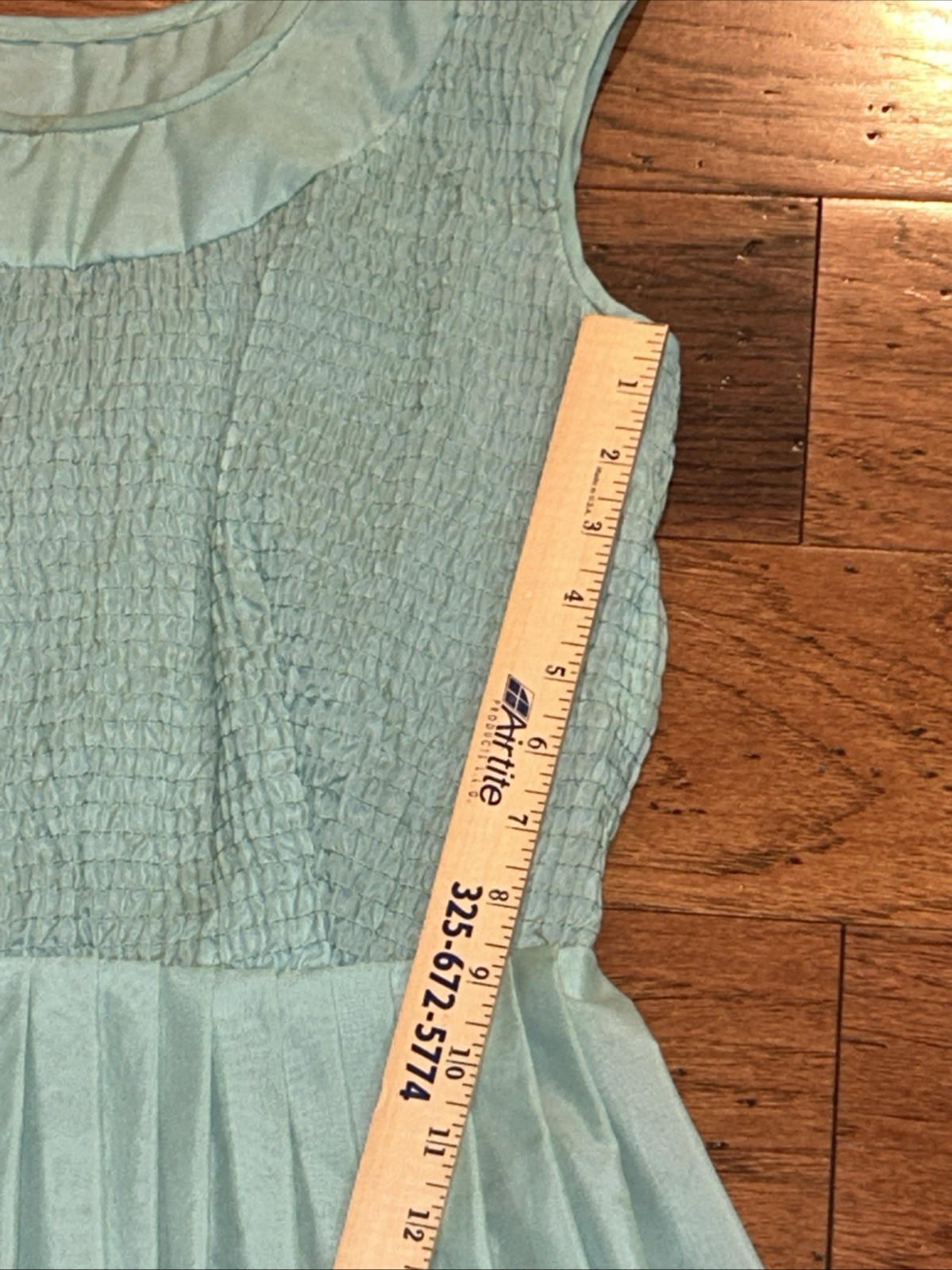 Vtg Women&rsquo;s 50s Sleeveless Seafoam Green Belted Party Dress Chiffon Pleats Sz 12