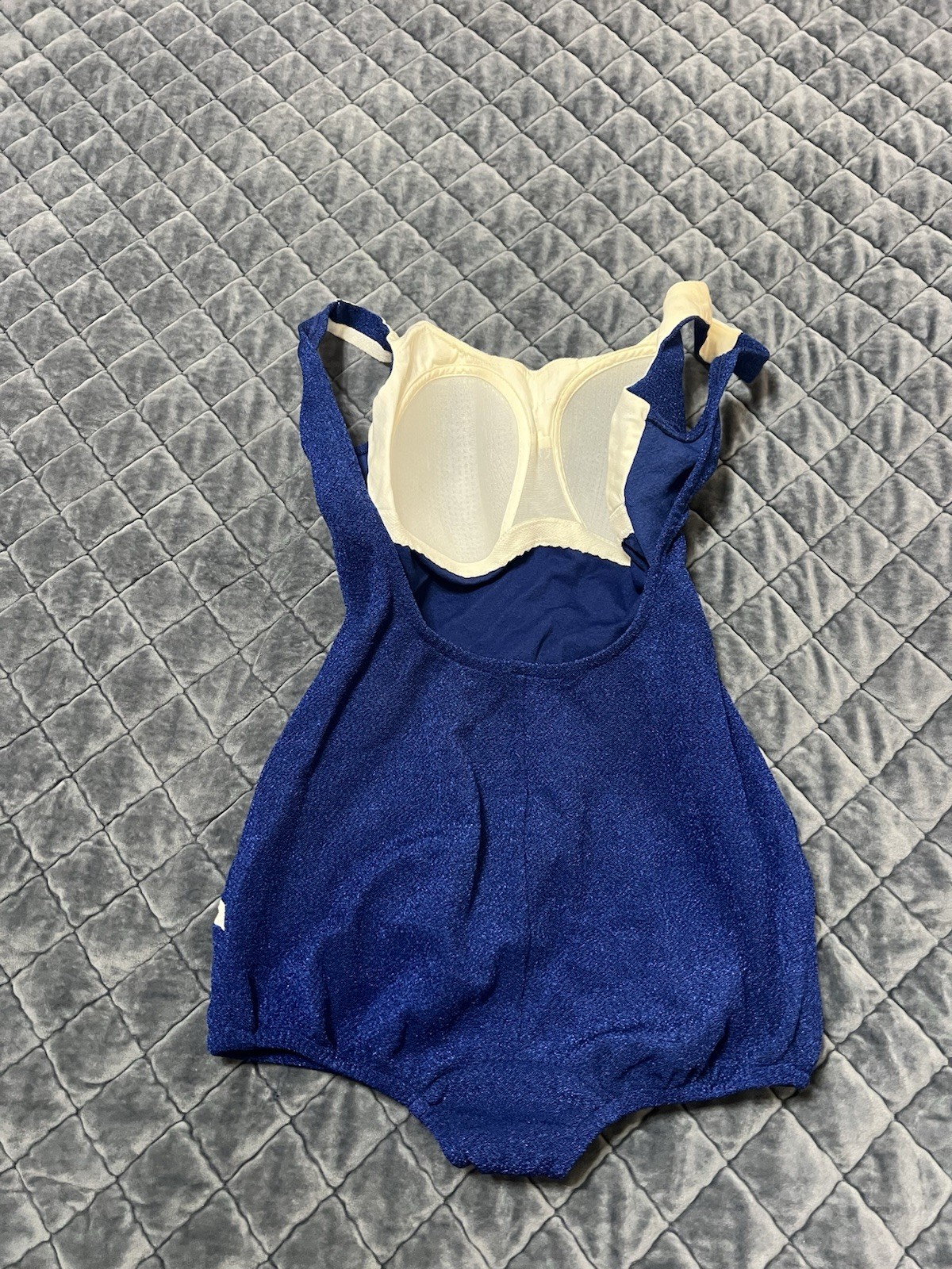 Vintage 50&rsquo;s 60’s? Mod Blue Bathing Suit Marylin Monroe Swimsuit RARE