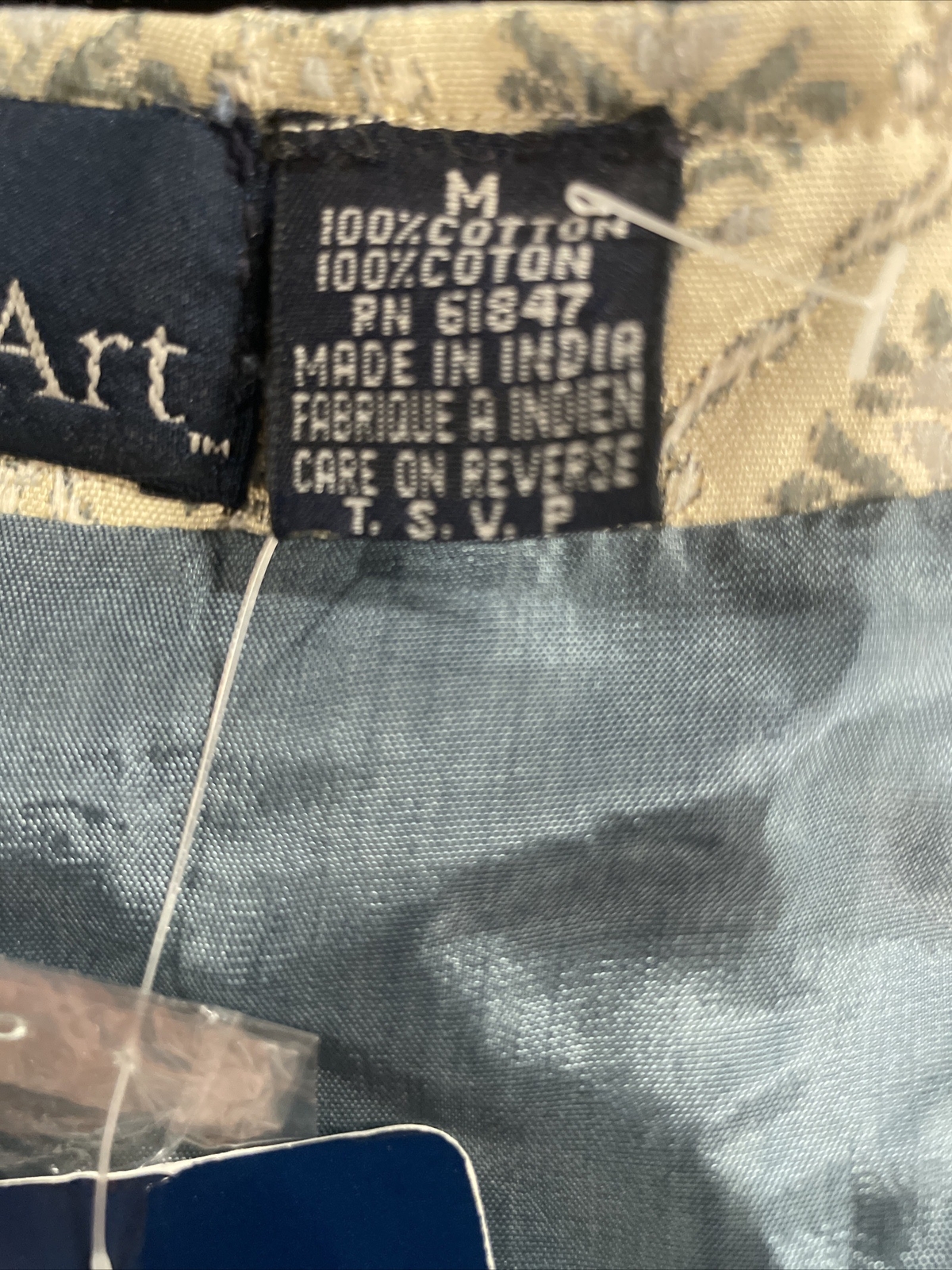 Vintage River Wearable Art vest Patchwork Floral Plaid 100% Cotton Lined M nwts