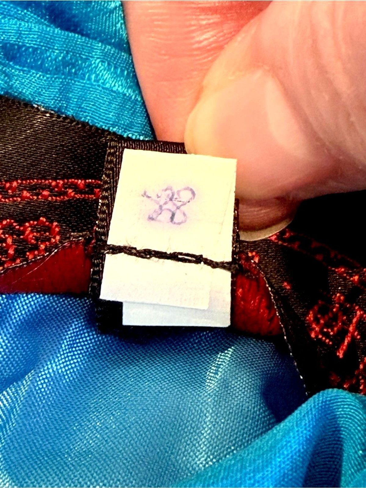 Vintage Henki Reversible Silk Satin Mandarin Jacket Black Turquoise Vtg Sz M