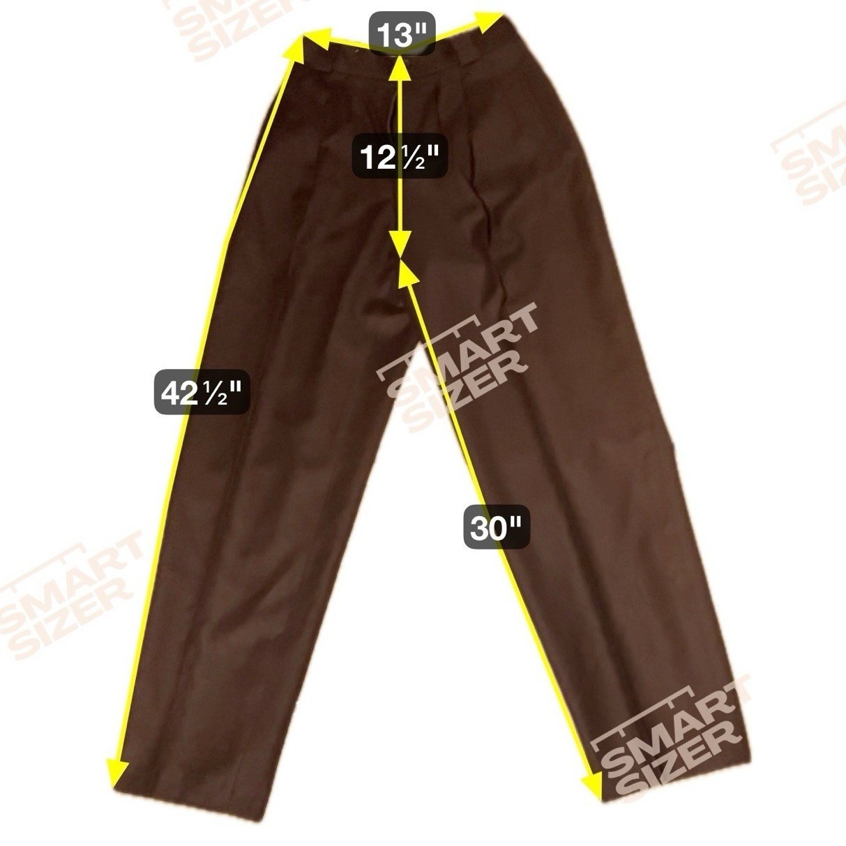 Giorgio Sant&rsquo; Angelo Brown Pleated Trousers, Vintage High Waist Dress Pants