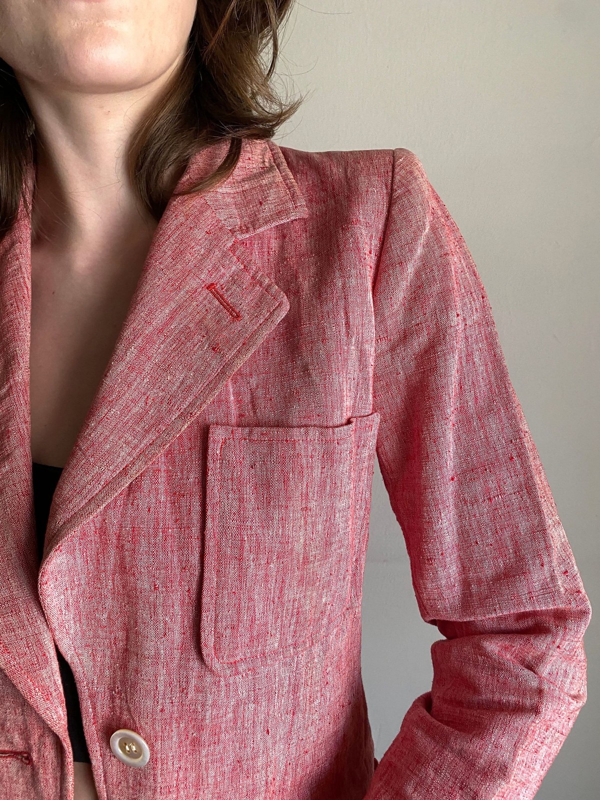 1970s Yves Saint Laurent blazer / 70s tailored linen blazer