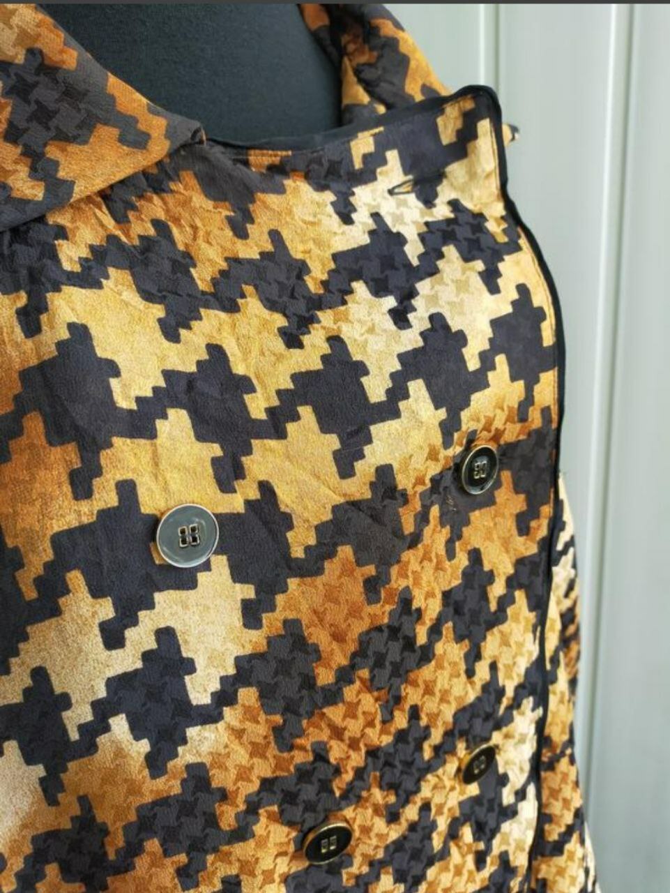 Double-breasted blouse in « houndstooth » Werner Graumann D46/XL