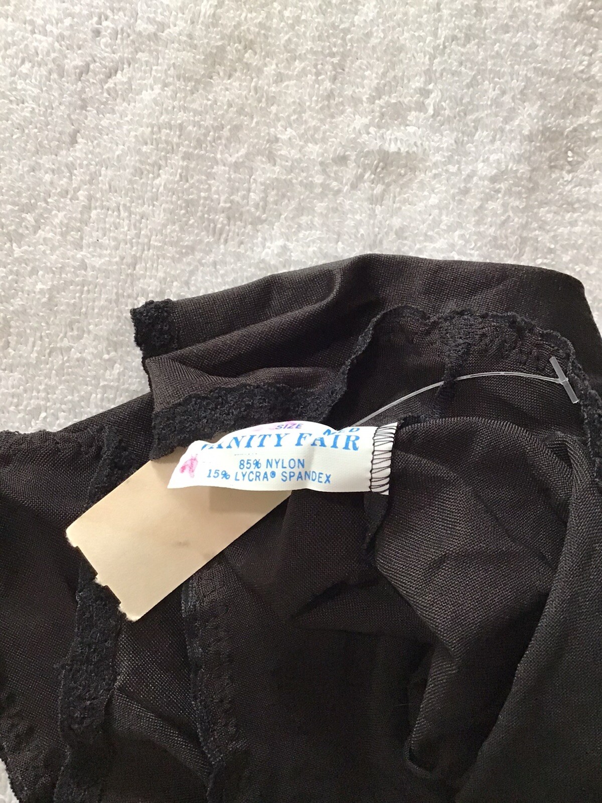 Vintage Vanity Fair Light Control Nylon Hipster Brief Panties NWT M Medium Black