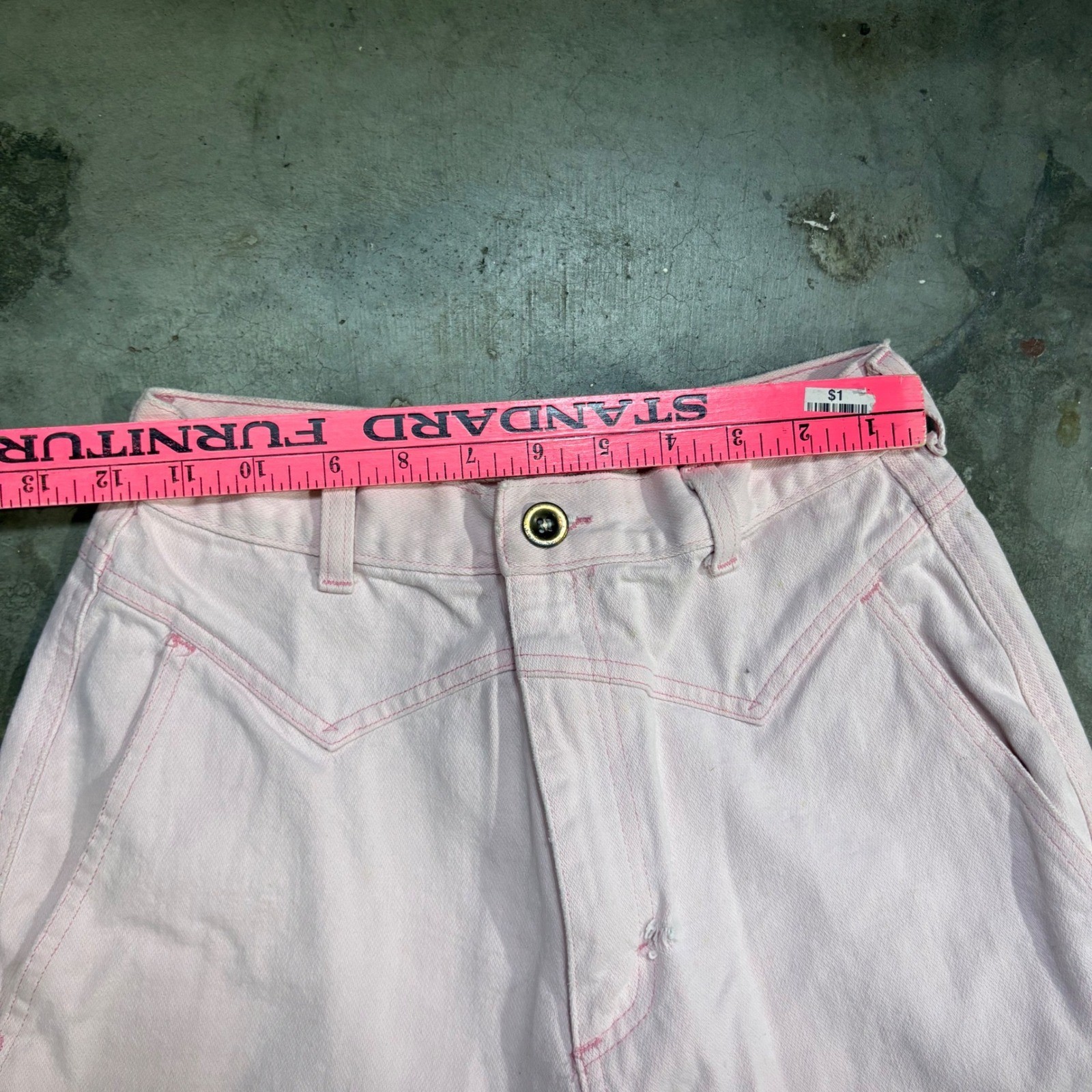 Vintage Wrangler Western Bareback Pink Denim Jeans NA669PK Womens 9 24×33 USA